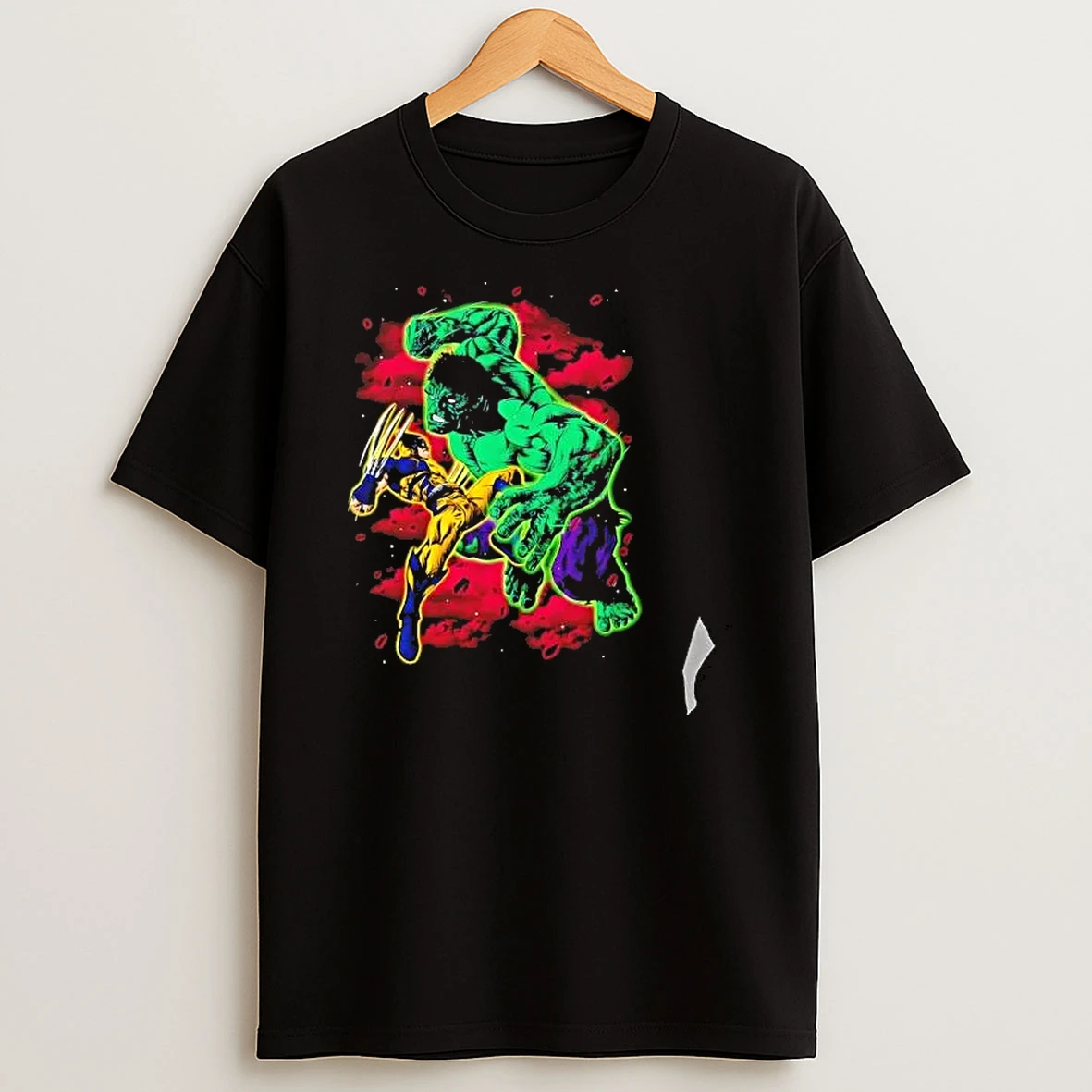 Officials Wolverine Hulk Marvel Comics Superheroes Battle Premium T Shirt Sweatshirt Hoodie