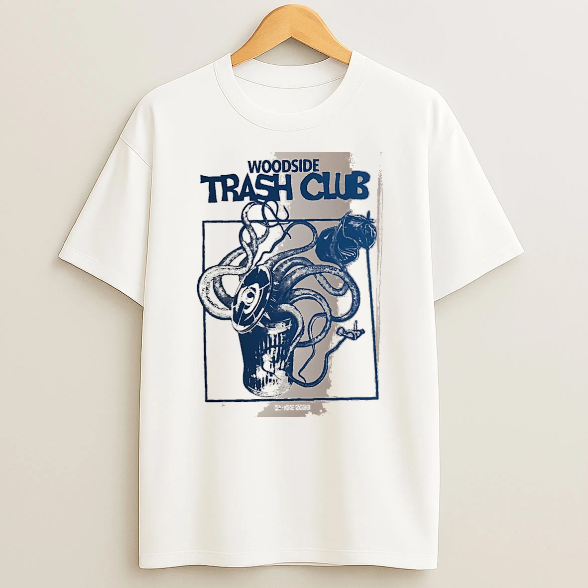 Officials Woodside Trash Club Since 2026 Octopus Tentacles In Trash Can White Premium T Shirt Sweatshirt Hoodie