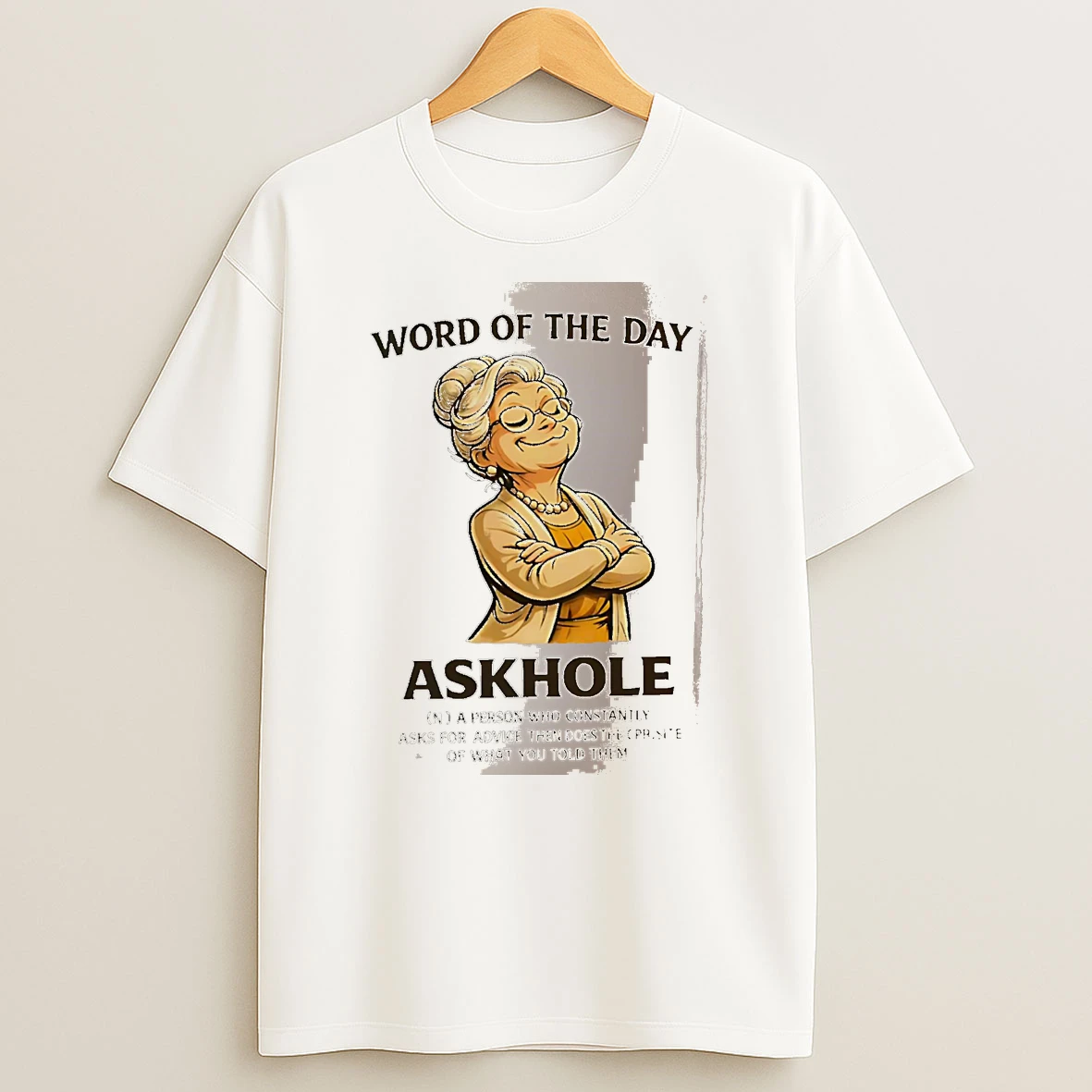 Officials Word Of The Day Askhole White Premium T Shirt Sweatshirt Hoodie