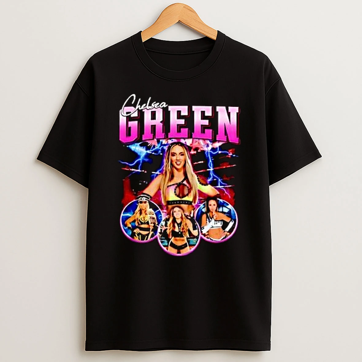Officials Wrestling Fan Apparel Chelsea Green Collage Wrestling Fan Premium T Shirt Sweatshirt Hoodie