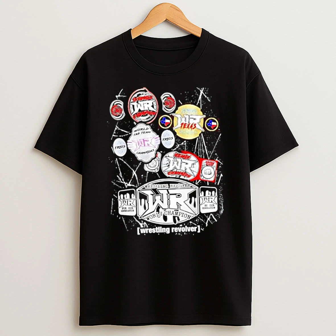 Officials Wrestling Revolver Championship Titles Scramble Texas Trios Remix World Premium T Shirt Sweatshirt Hoodie