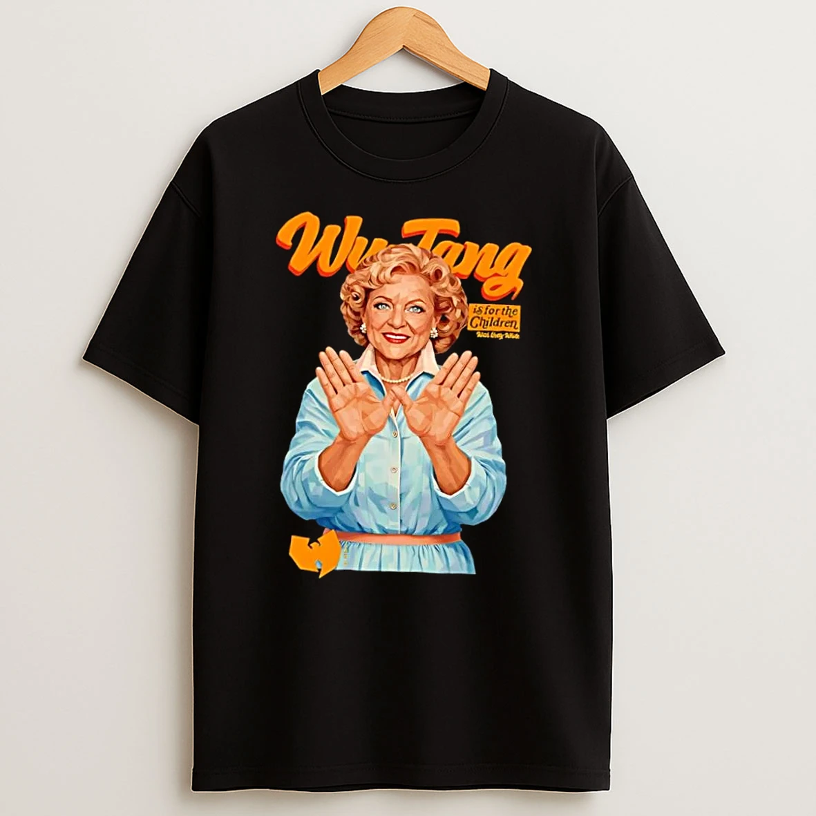 Officials Wu Tang Is For The Children With Betty White Black T Shirt Sweatshirt