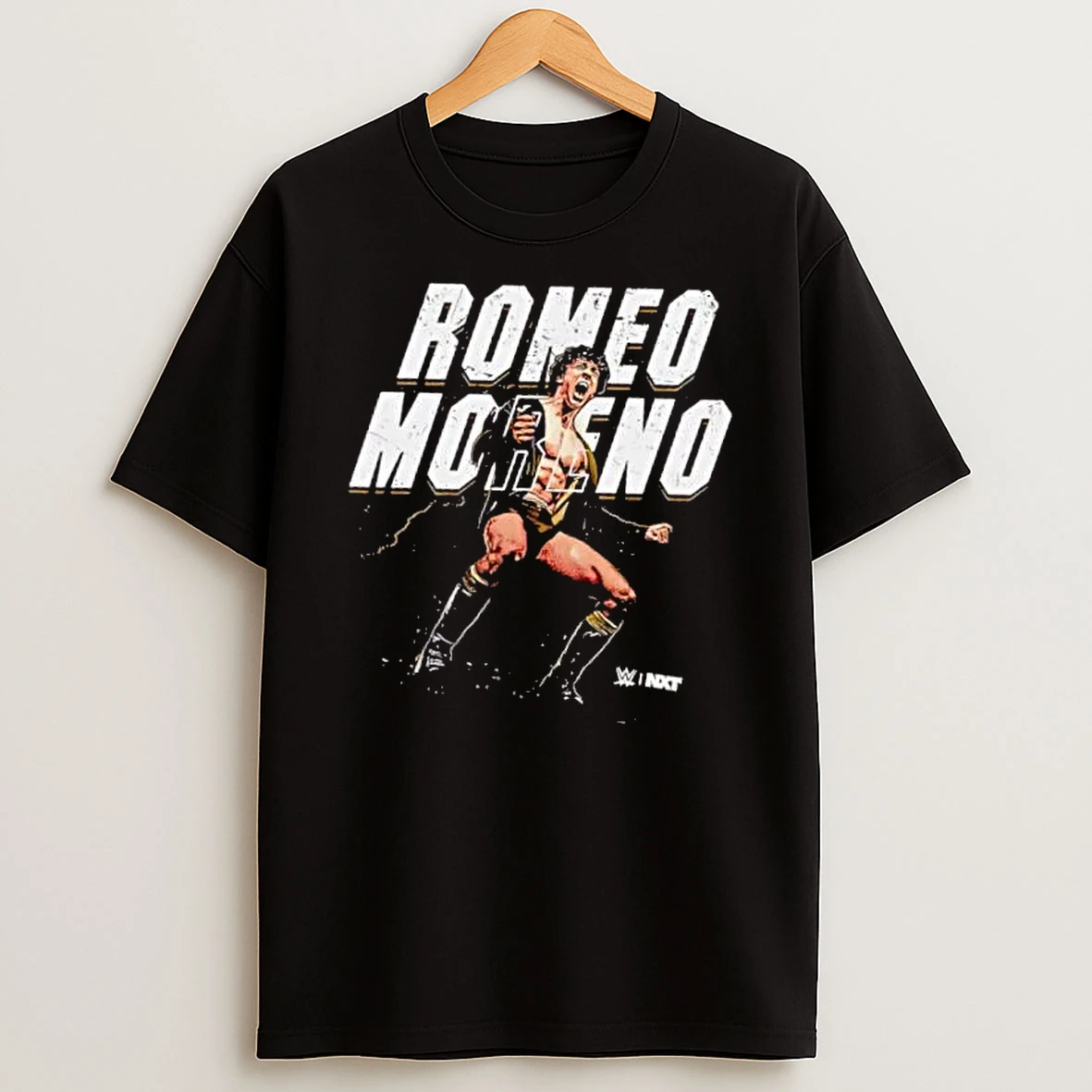 Officials Wwe Nxt Romeo Moreno Screaming Wrestler Pose Dark Mens Premium T Shirt Sweatshirt Hoodie