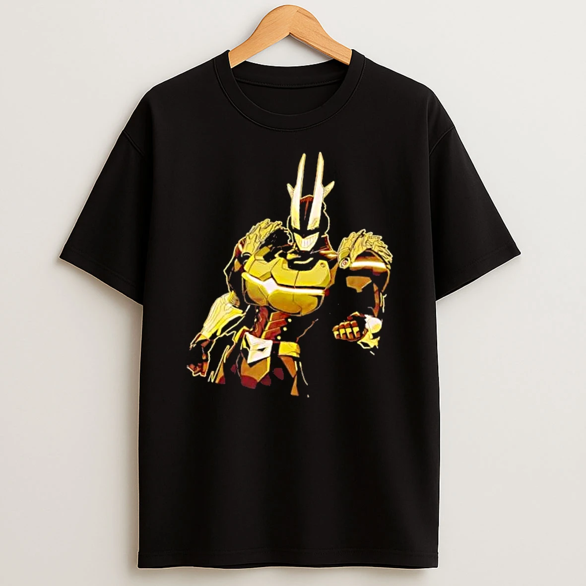 Officials Yellow Armored Mech Superhero Glowing Smile Helmet Portrait Mens T Shirt Sweatshirt