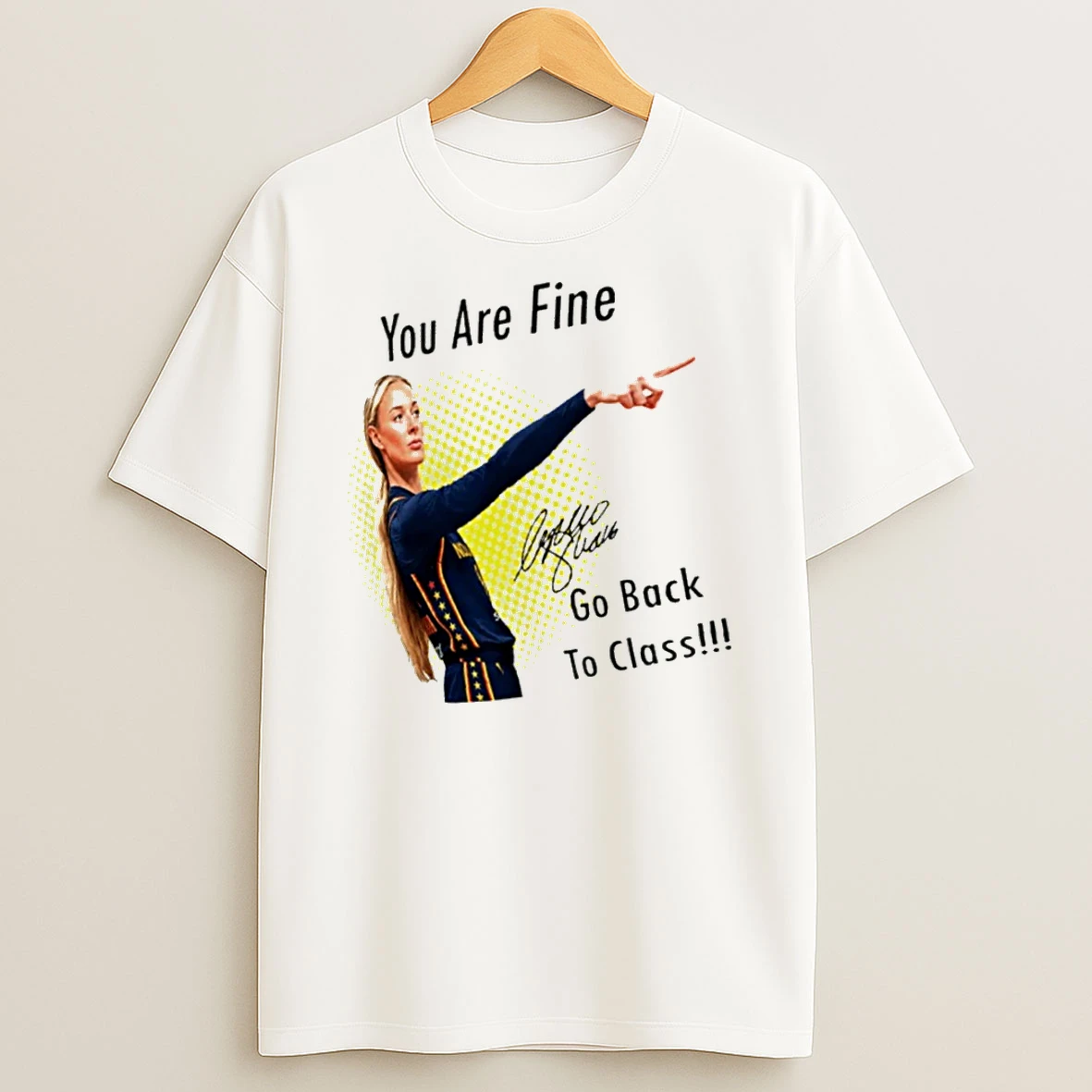 Officials You Are Fine Go Back To Class Sophie Cunningham Indiana Fever Pointing T Shirt Sweatshirt