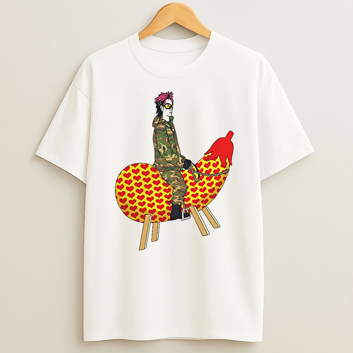 Officials Yung Lean On Heart Pattern Eggplant Rocking Horse Rider T Shirt Sweatshirt
