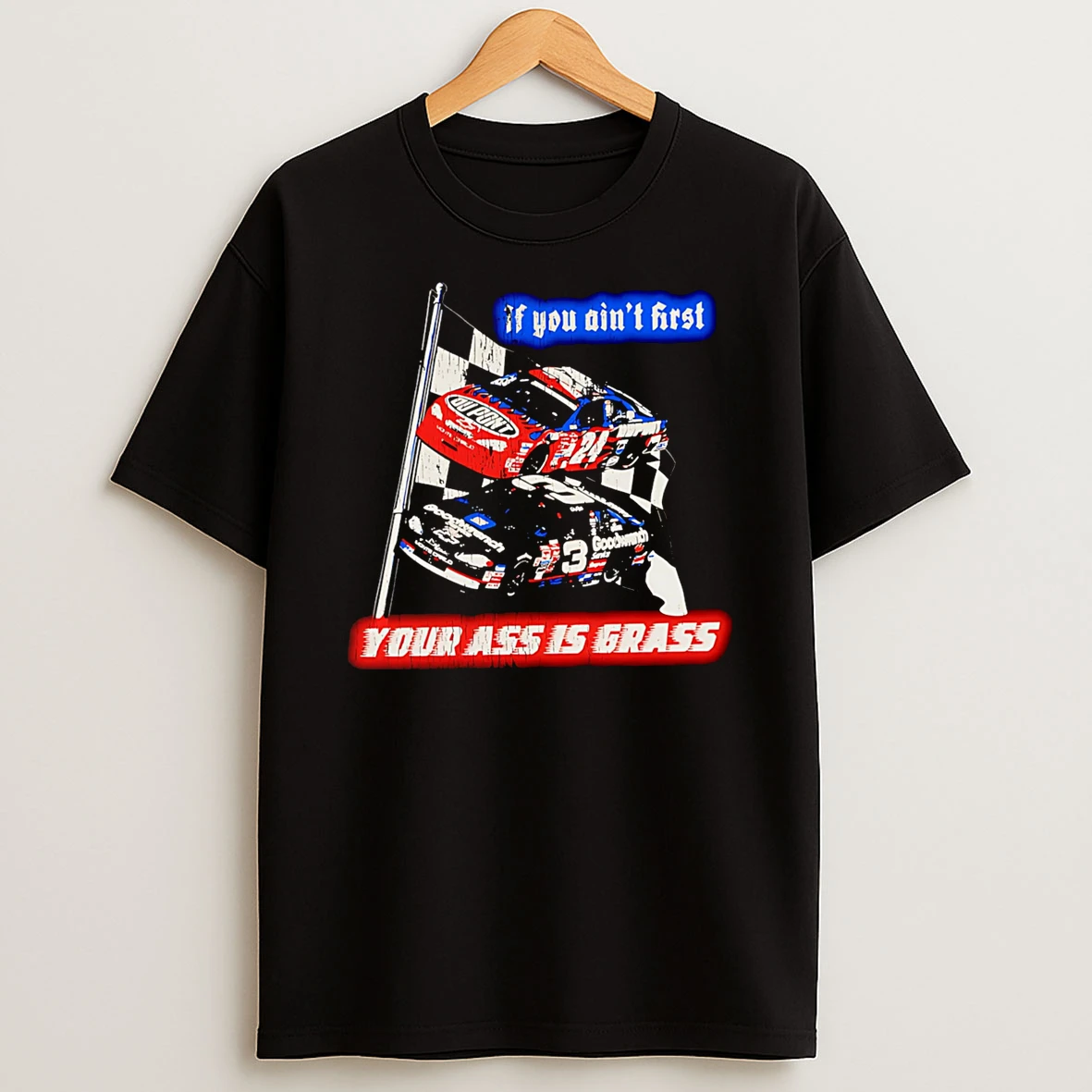 Officials Rnkthqox If You Aint First Your Ass Is Grass Jeff Gordon Dale Earnhardt T Shirt Sweatshirt