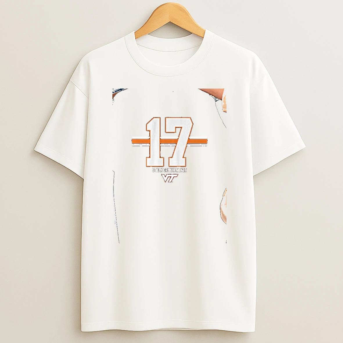 Officials Virginia Tech Football Ethan Grunkemeyer Name Number Stripe Funny Premium T Shirt Sweatshirt Hoodie