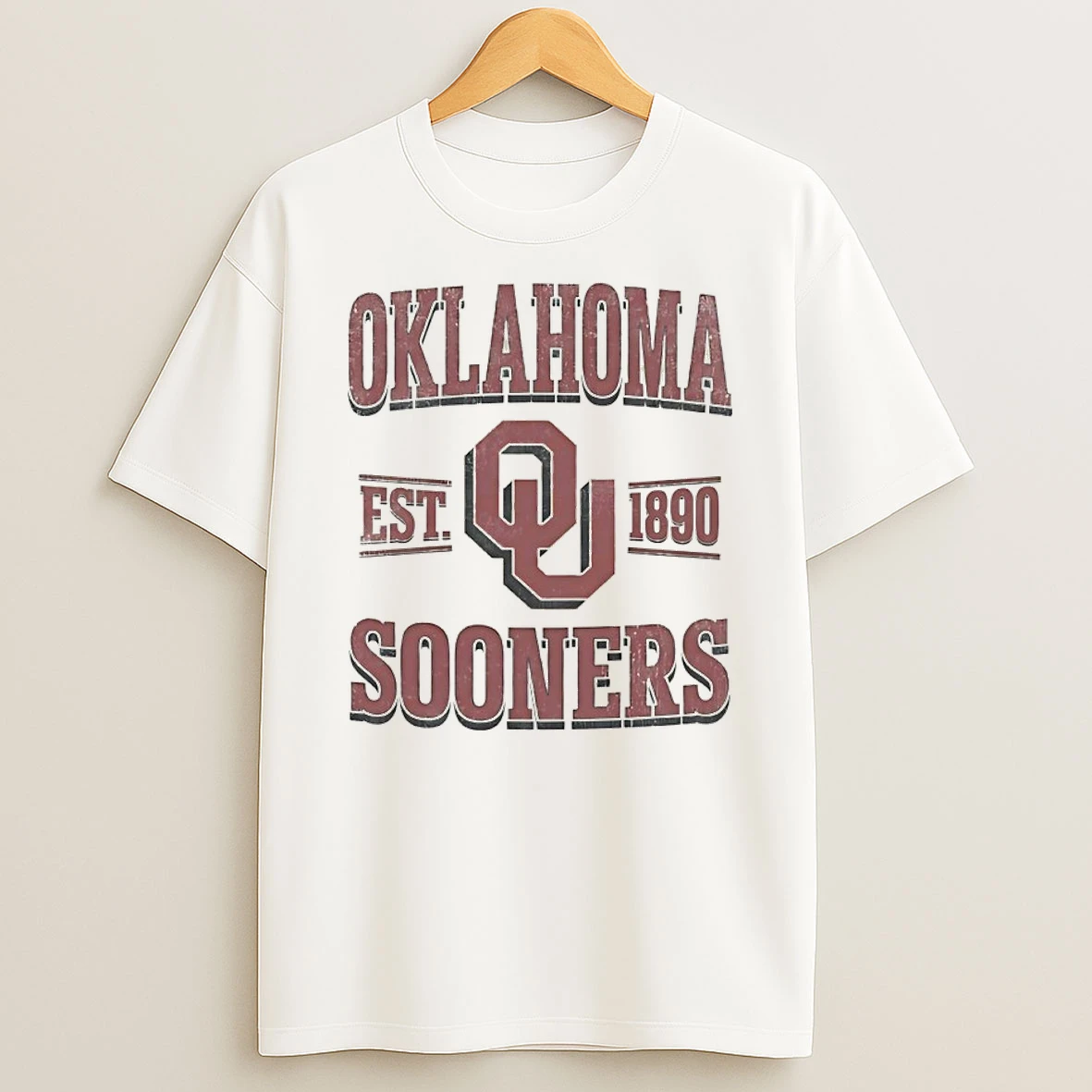 Oklahoma Sooners Est 1890 Logo Vintage T Shirt