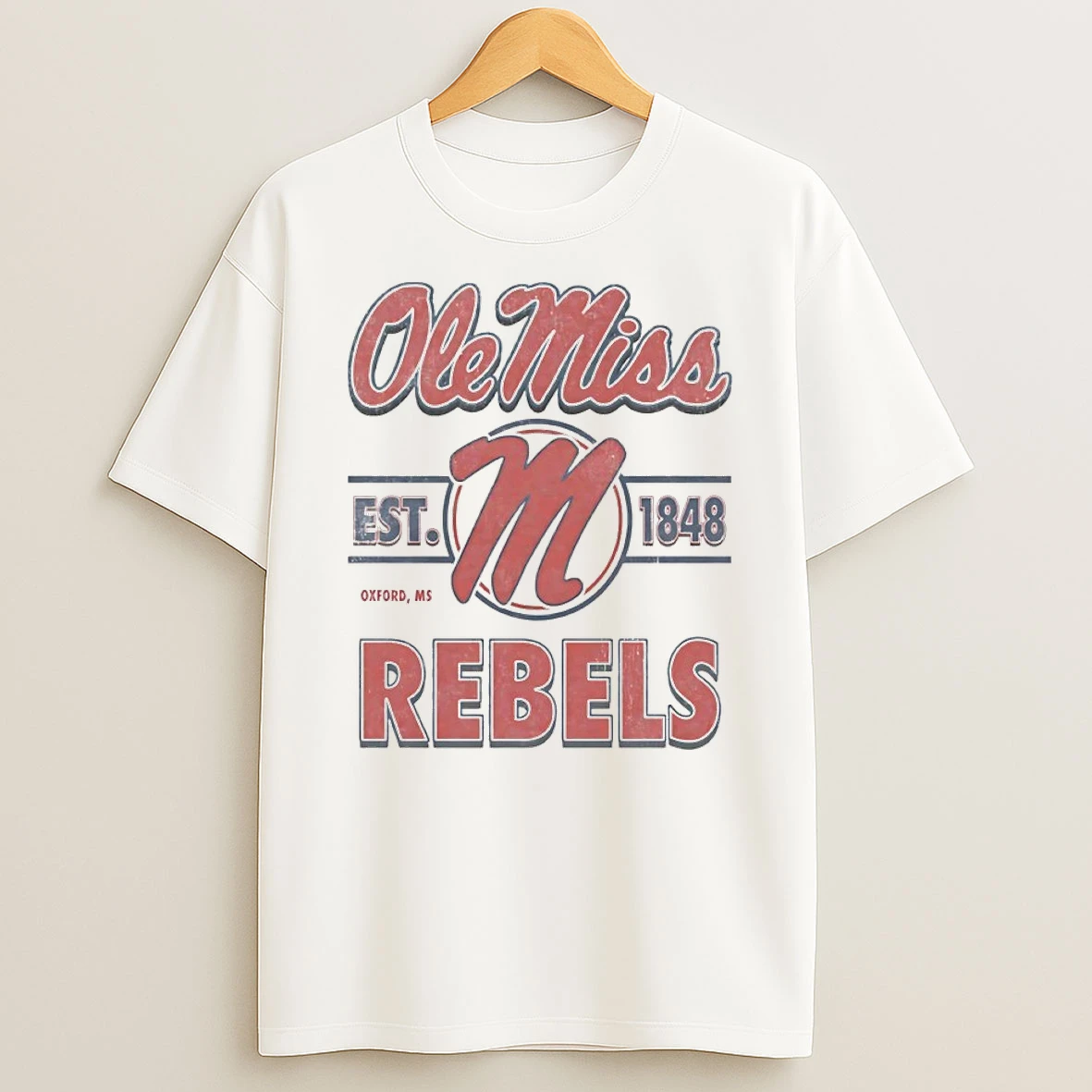 Ole Miss Rebels Est 1848 Oxford Ms T Shirt
