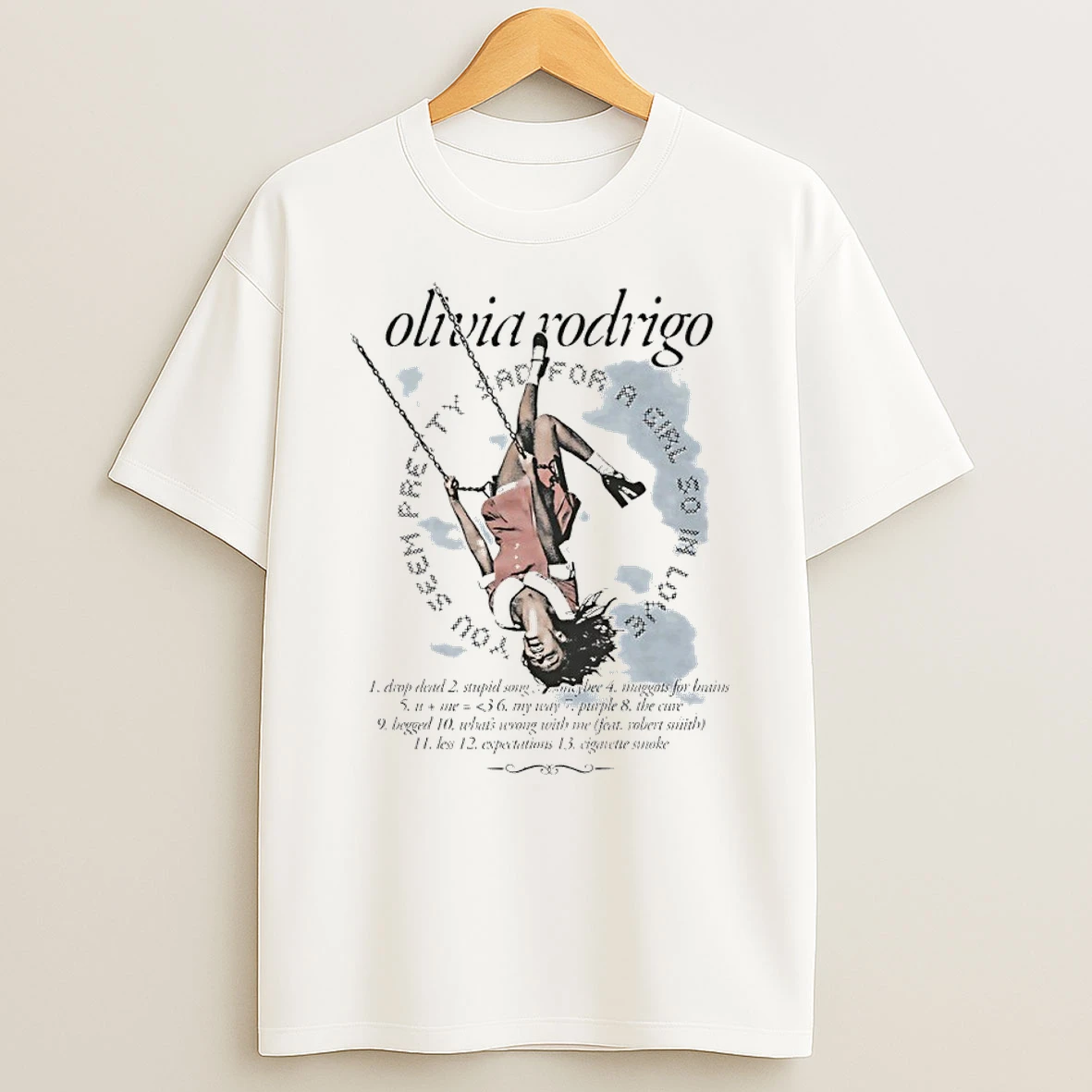Olivia Rodrigo Pretty Bad For A Girl So In Love Tracklist T Shirt