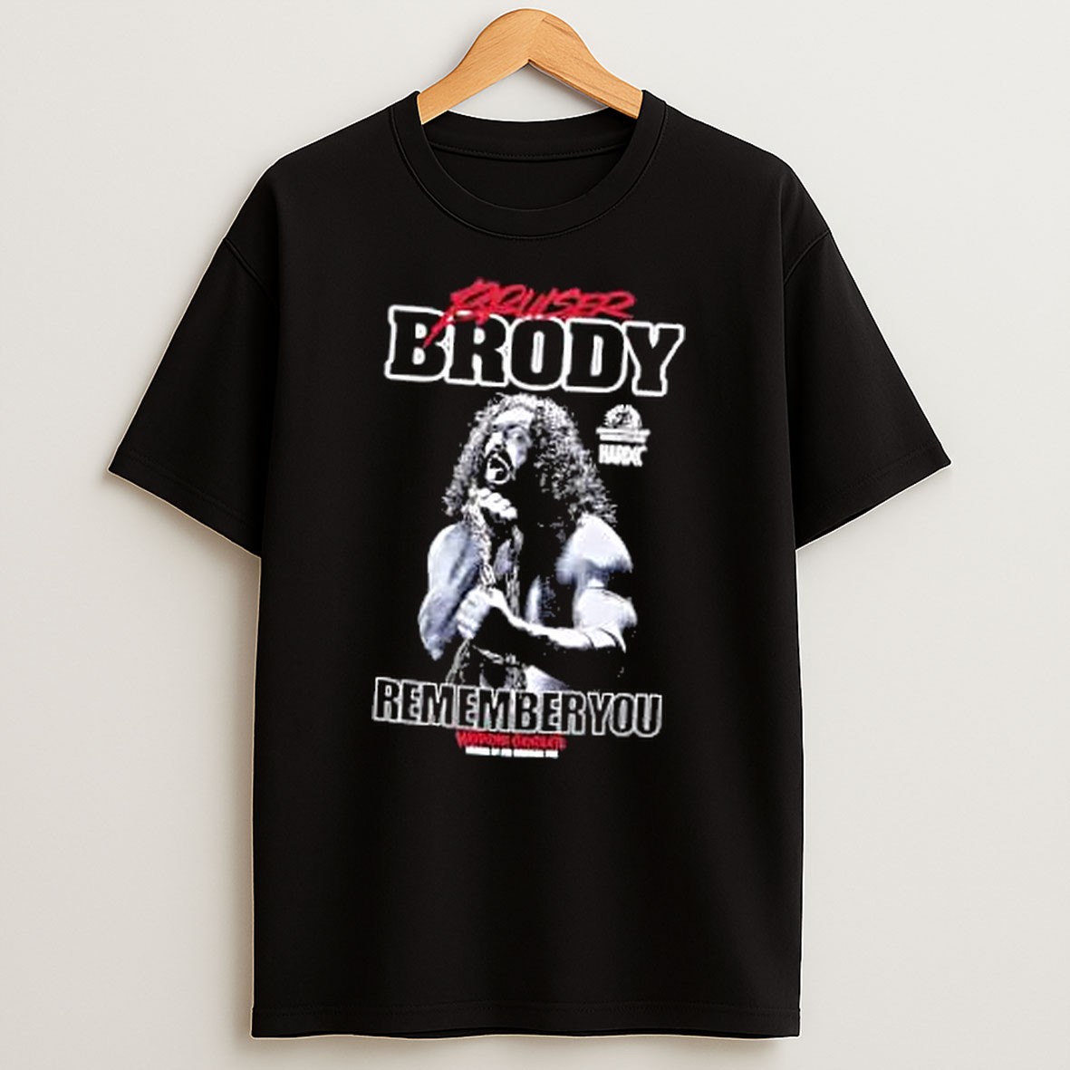 Original Bruiser Brody World Class Championship Wrestling Remember You Hardcore Chocolate T Shirt