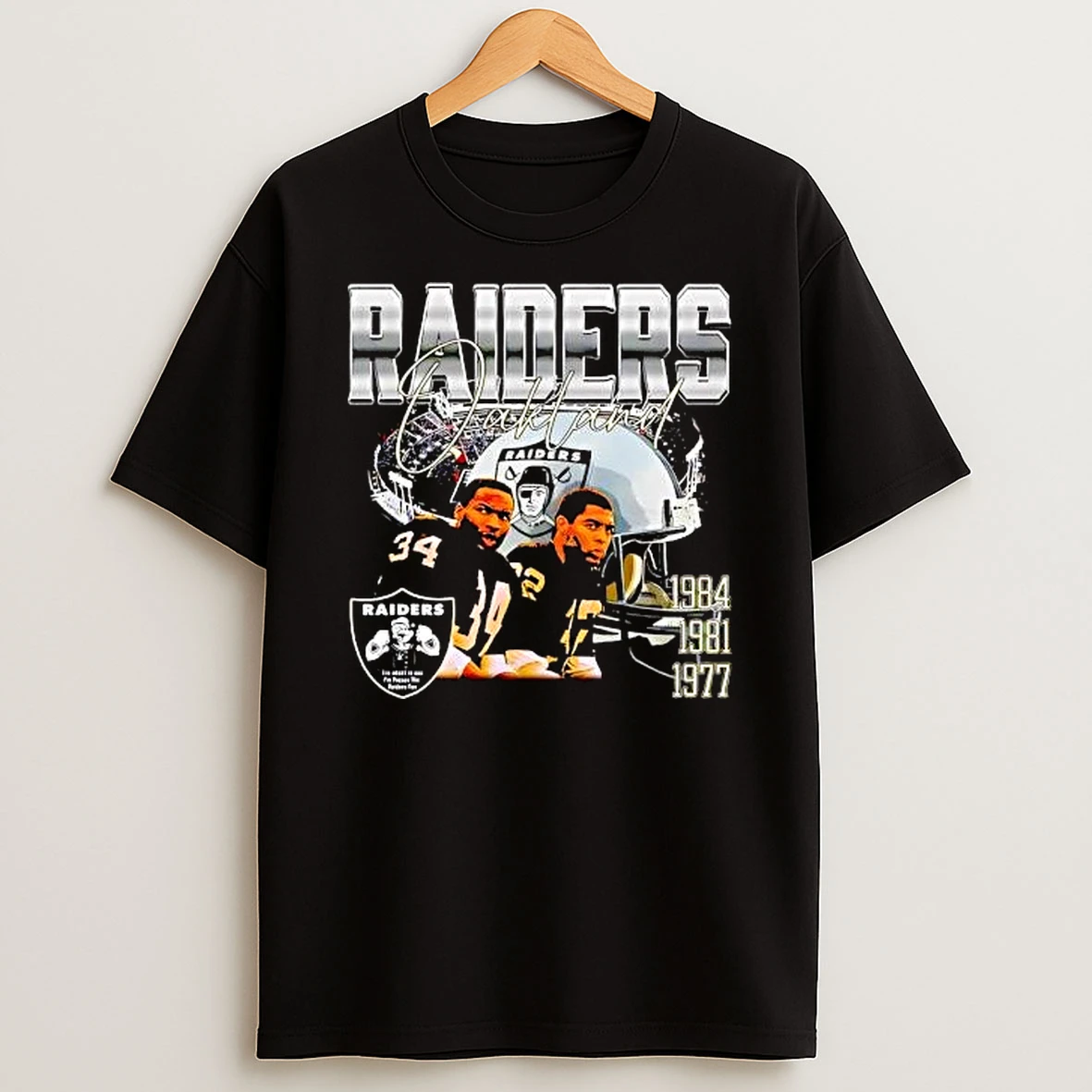 Popeye The Raider Fan Oakland Raiders 1984 1981 1977 Football T Shirt