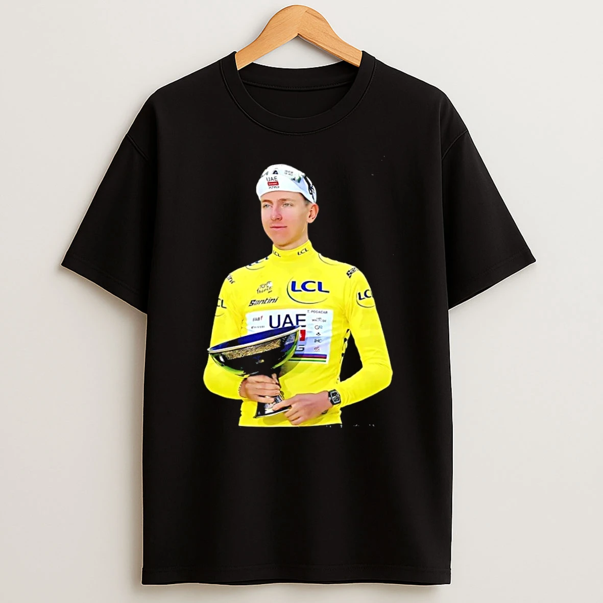 Tadej Pogacar 2025 Champion Trophy T Shirt