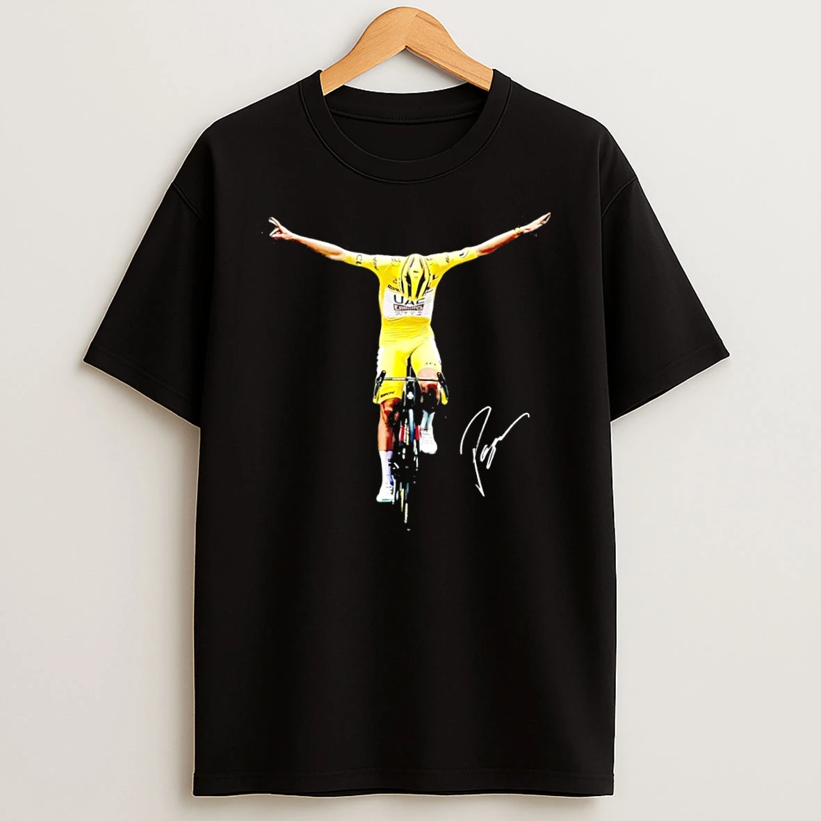 Tadej Pogacar Celebrating Signature Moment T Shirt