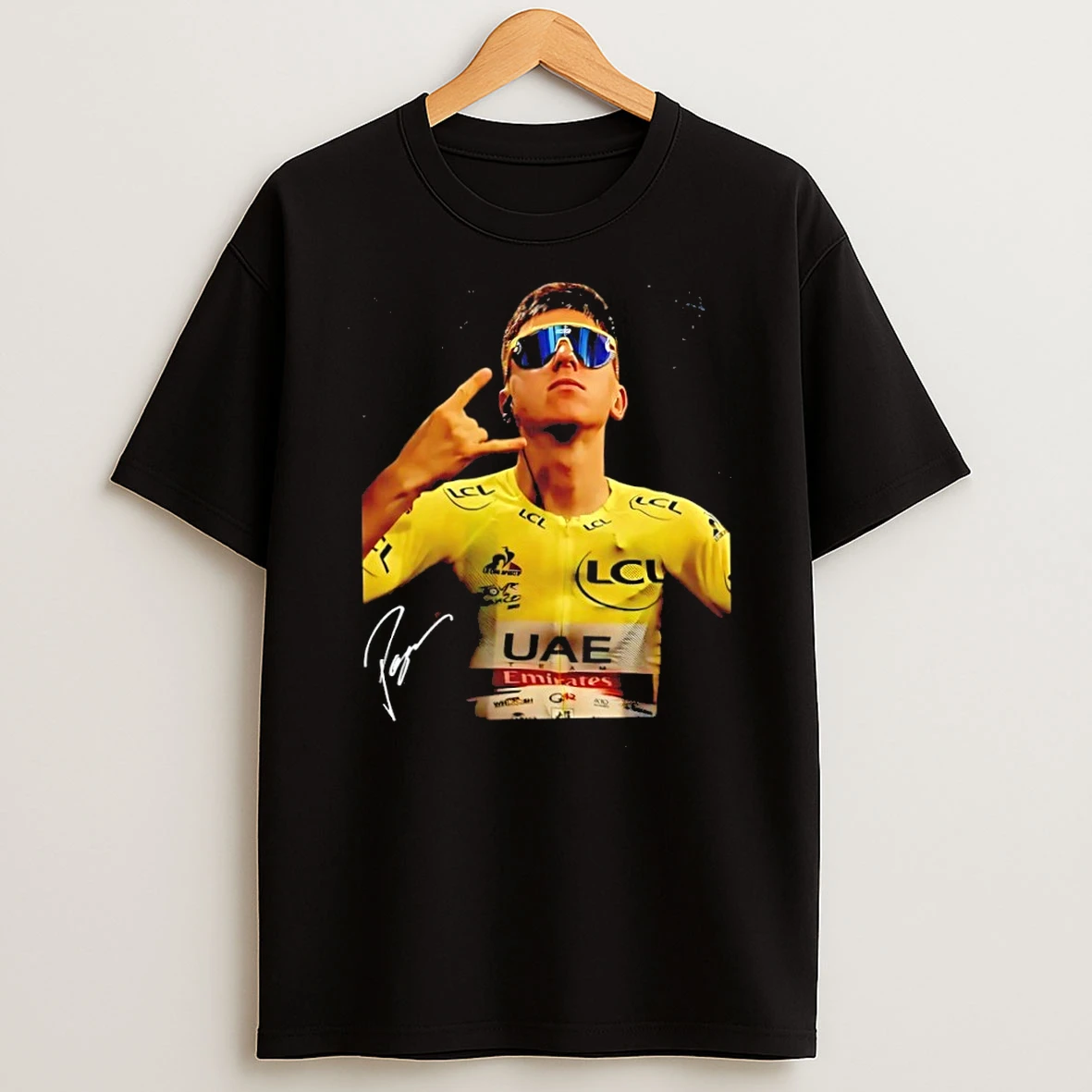Tadej Pogacar Professional Road Racing Slovenia Signature T Shirt