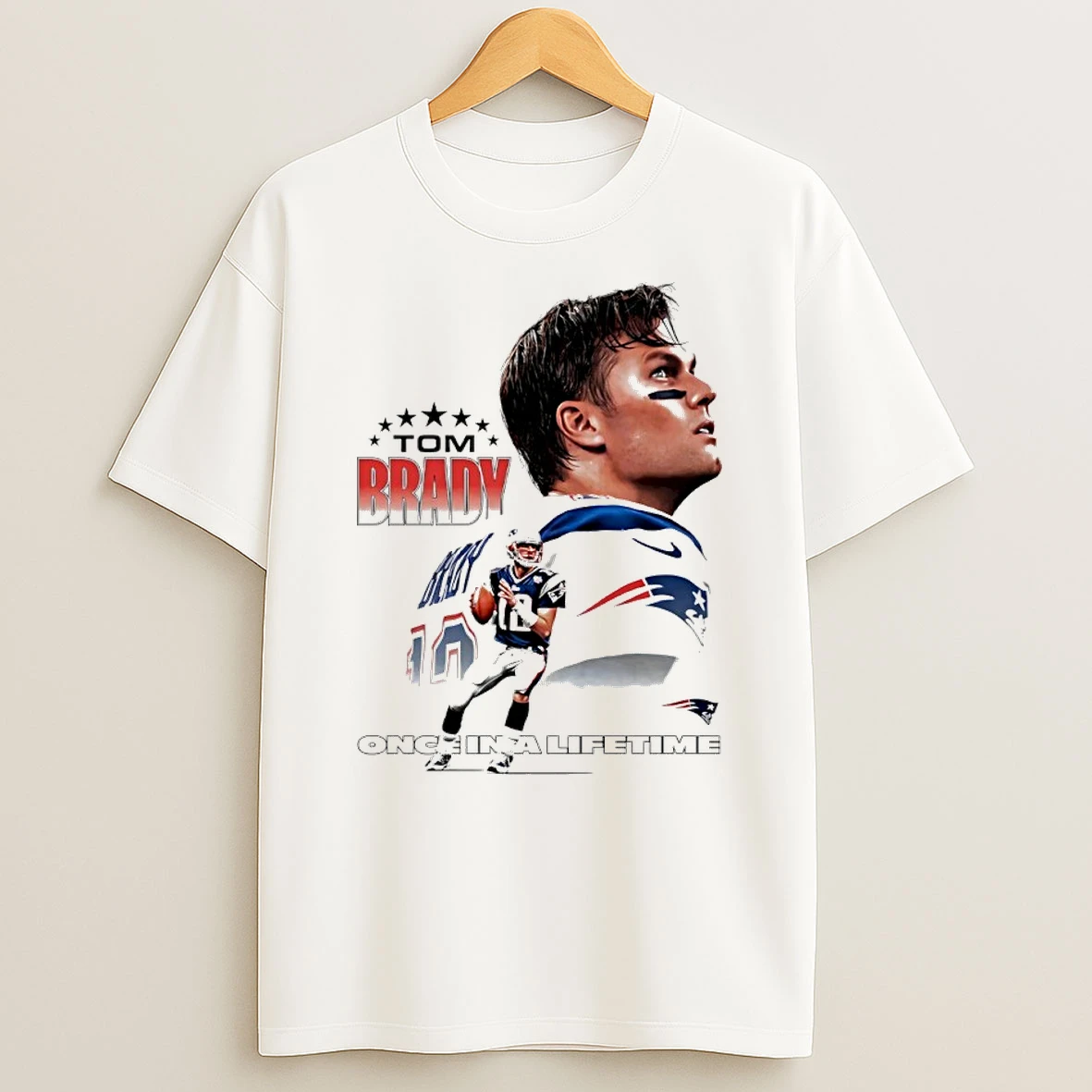 Tom Brady New England Patriots Once In A Lifetime Collage Graphic T Shirt
