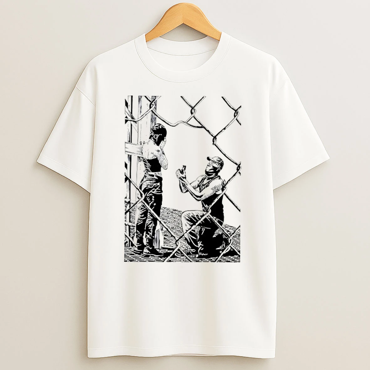 Urban Proposal Couple Knee Proposal T Shirt