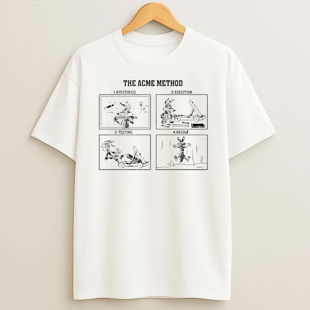 Wile E Coyote The Acme Method Hypothesis Execution Testing Result T Shirt