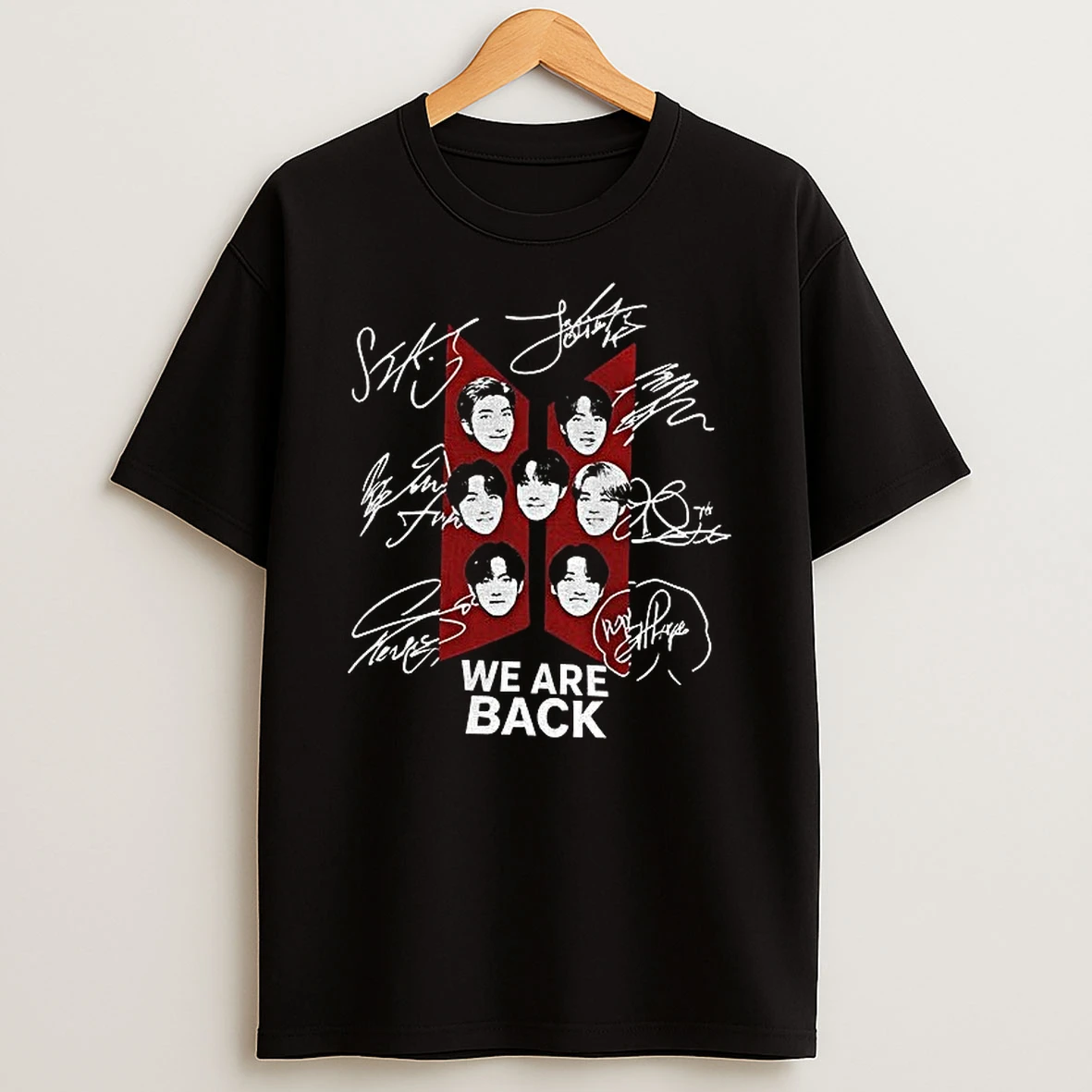 Classic Bts Member Faces Kpop Bts Arirang Comback 2026 We Are Back T Shirt