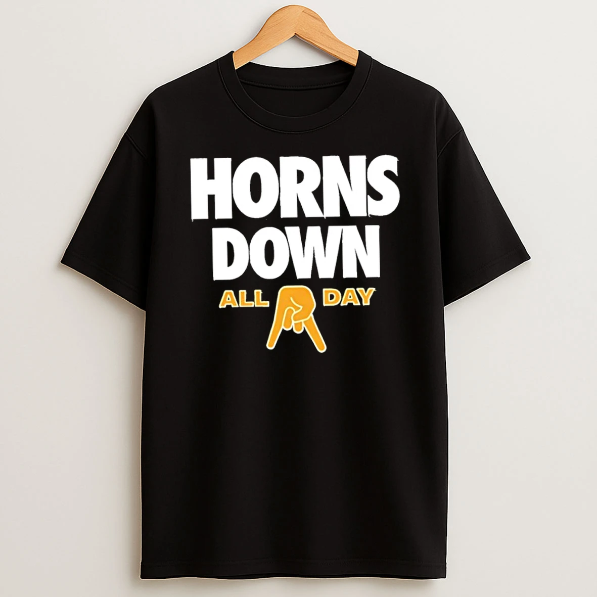 Classic Horns Down All Day Hook Em Texas Longhorn Ncaa Football T Shirt