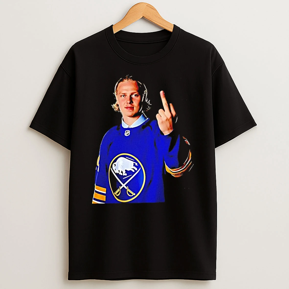 Classic Konsta Helenius Buffalo Sabres Nhl Hockey Middle Finger T Shirt