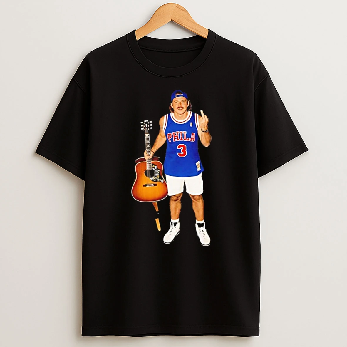 Classic Morgan Wallen Wearing Phila 3 Lebron James Middle Finger T Shirt