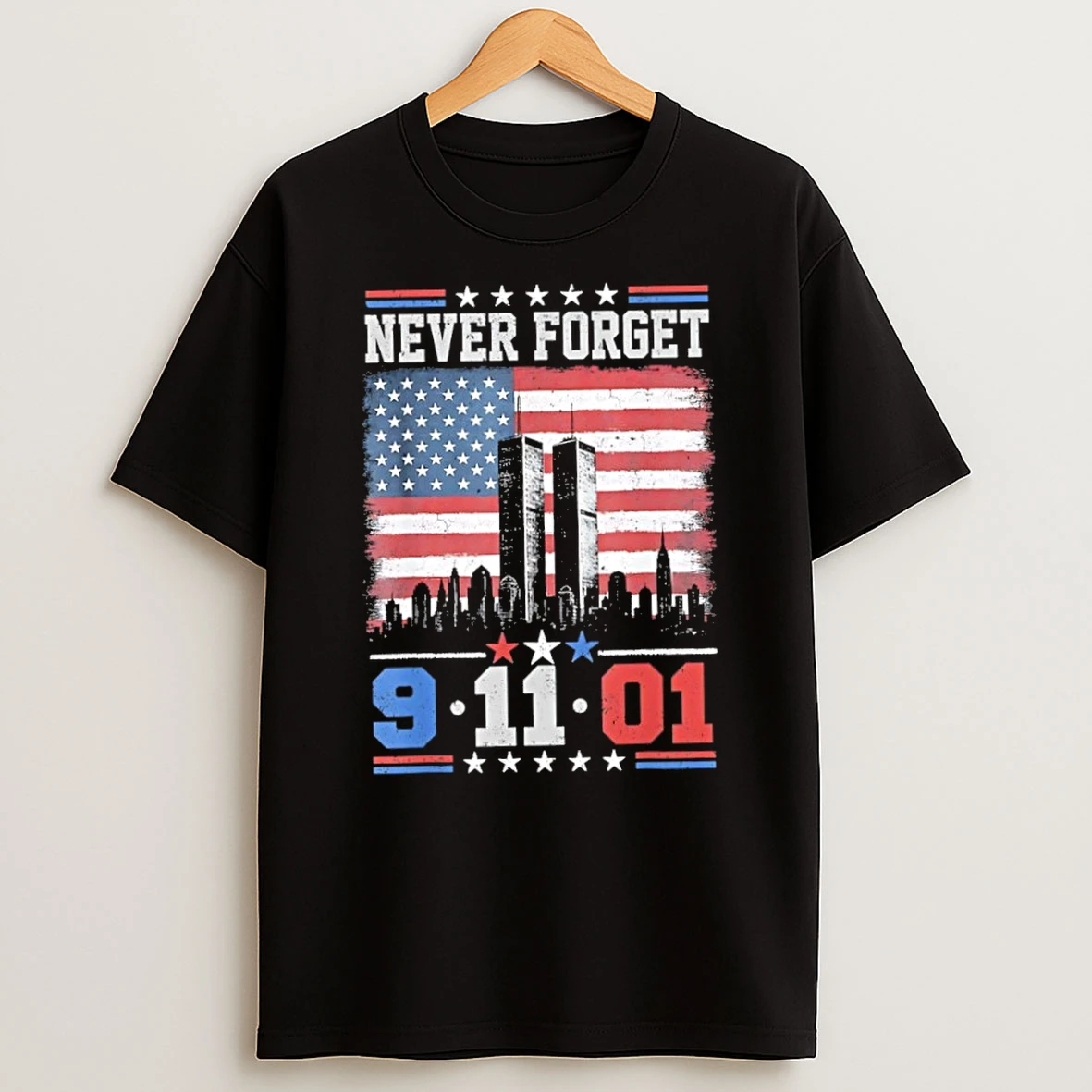 Classic Never Forget 9 11 2001 Memorial Day American Flag T Shirt