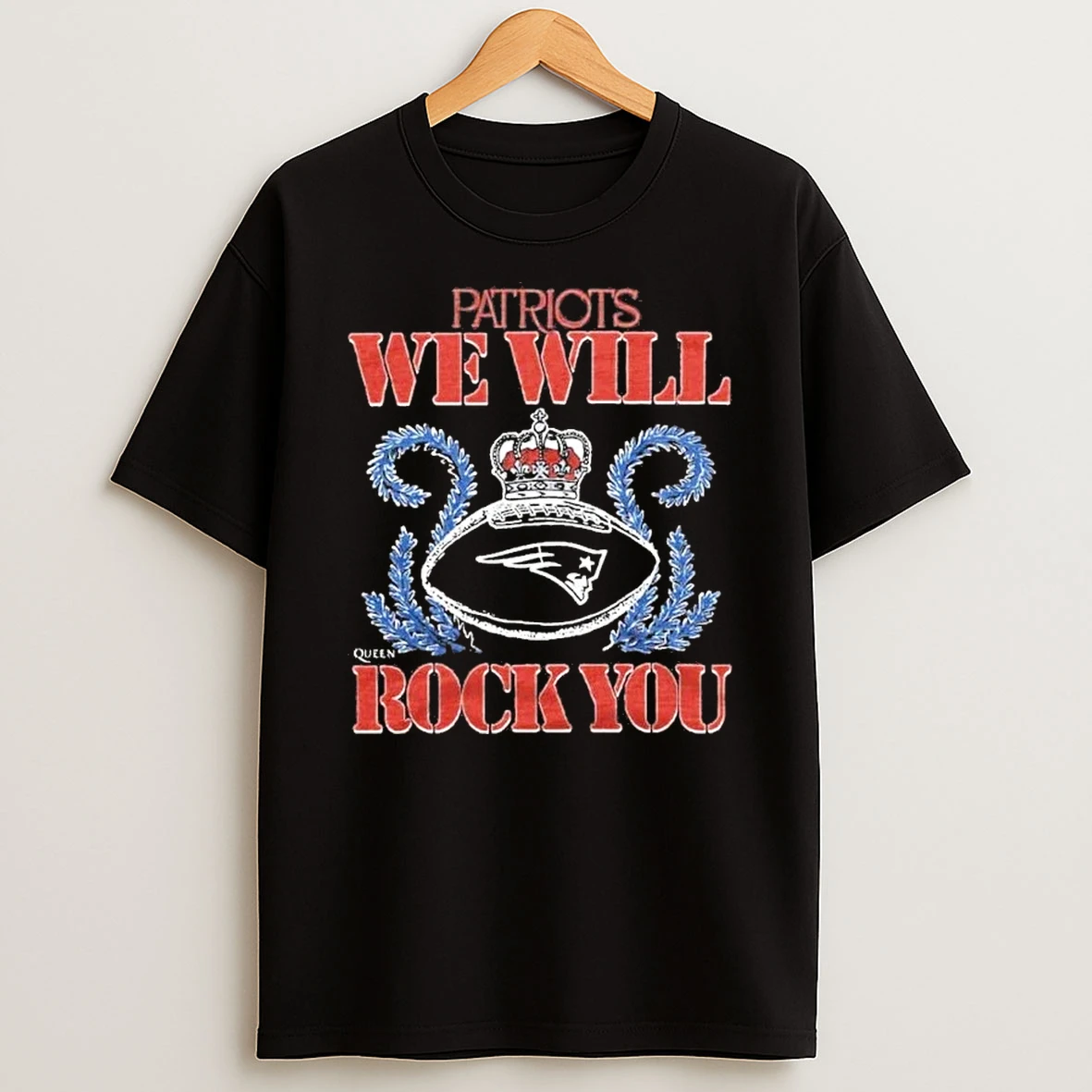 Classic Queen Band X Nfl X New England Patriots We Will Rock You Merch Tee 2026 Vintage T Shirt