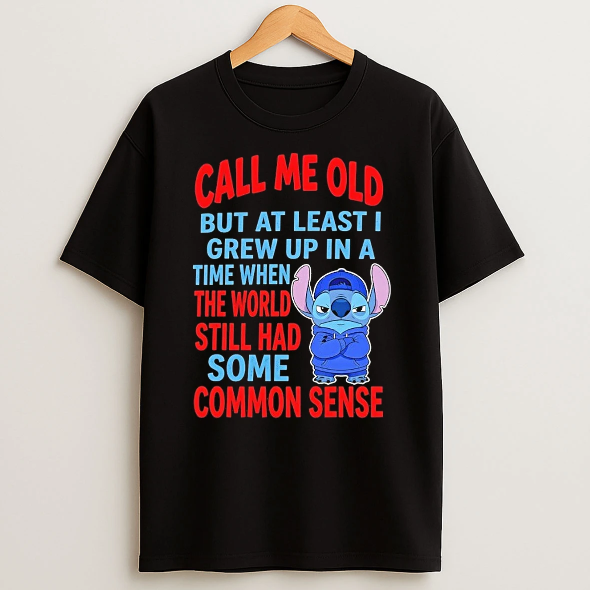 Classic Stitch Cartoon Character Call Me Old But At Least I Grew Up In A Time T Shirt