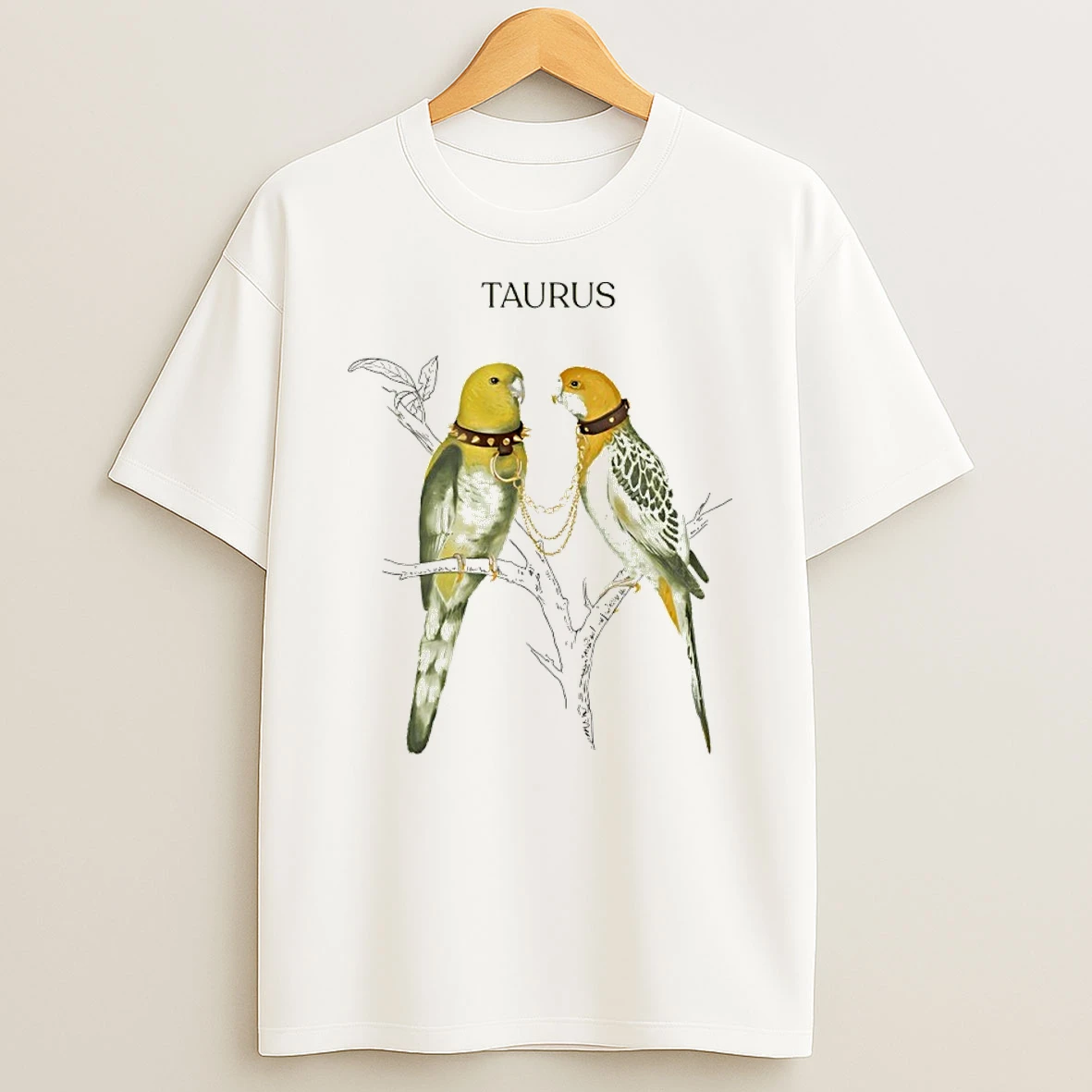 Classic Taurus Parrots Astrology Zodiac Birds T Shirt