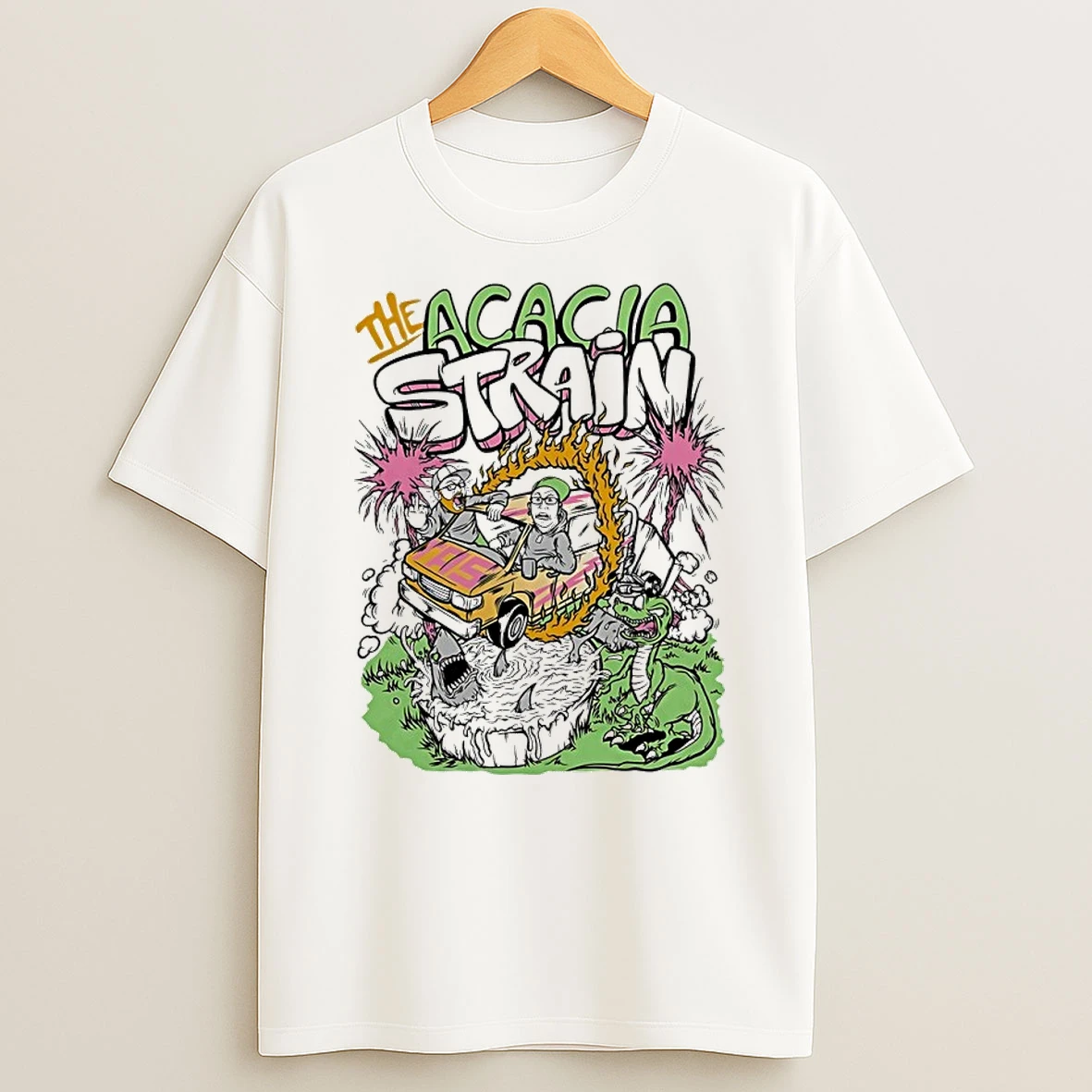 Classic The Acacia Strain Van Jump Caricature T Shirt