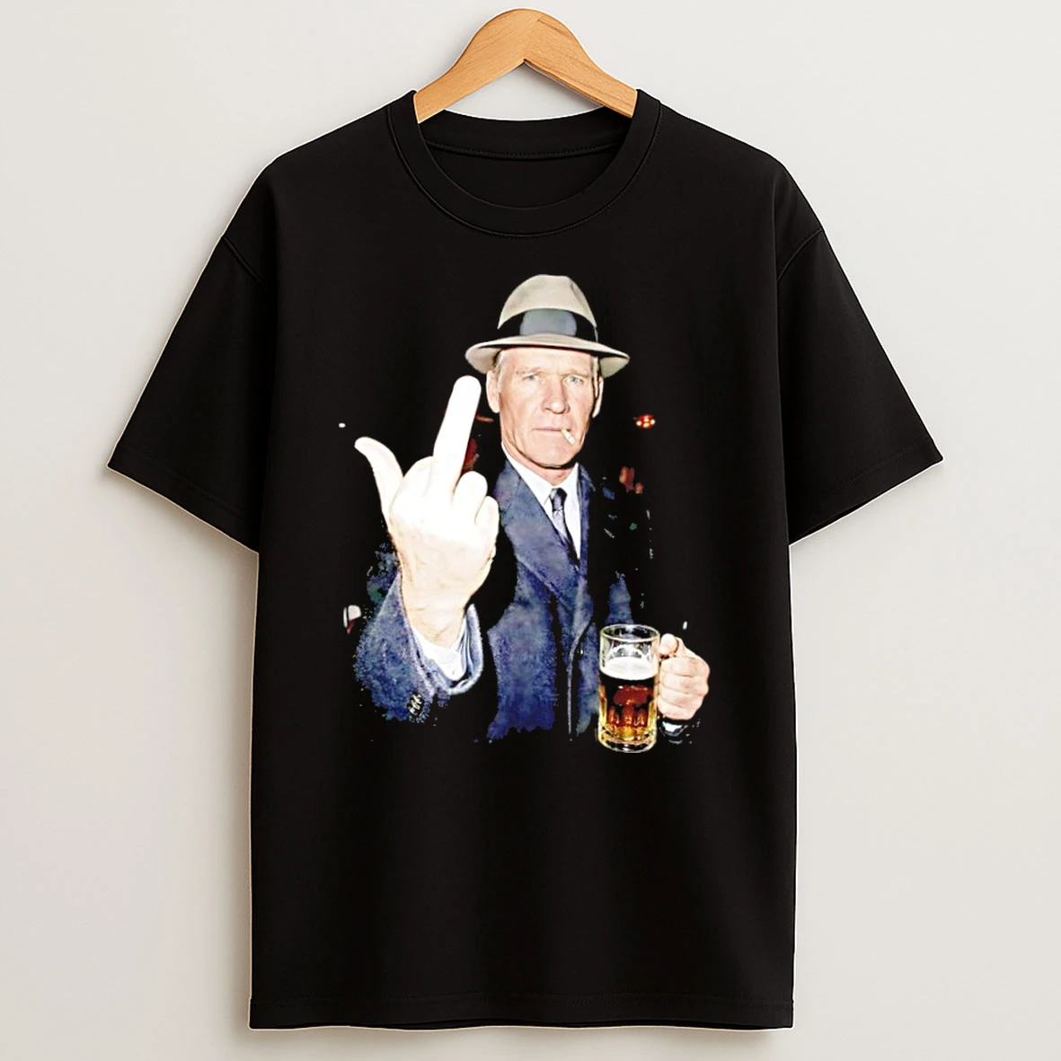 Classic Tom Landry Dallas Cowboys Legends Middle Finger Smoking And Beer T Shirt