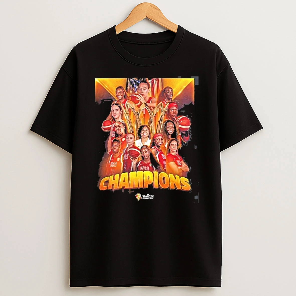 Classic Usa Womens Basketball Team 2026 Fiba World Cup Champions Germany Essentials T Shirt