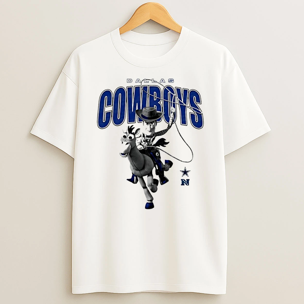 Classic Woody Riding Bullseye Dallas Cowboys Toy Story T Shirt