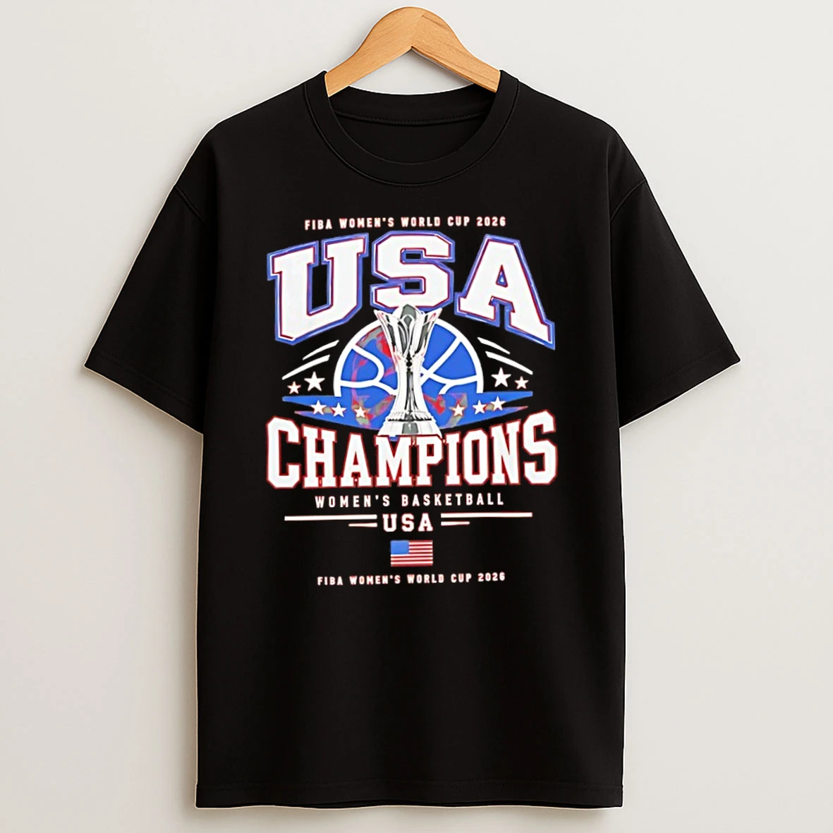 Classic Xdvsgd4k Usa Fiba Womens Basketball World Cup Champions 2026 T Shirt