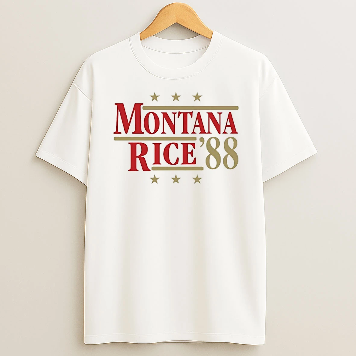 Classic Xdqkdy5o Montana Rice 88 San Francisco 49ers Name And Number T Shirt