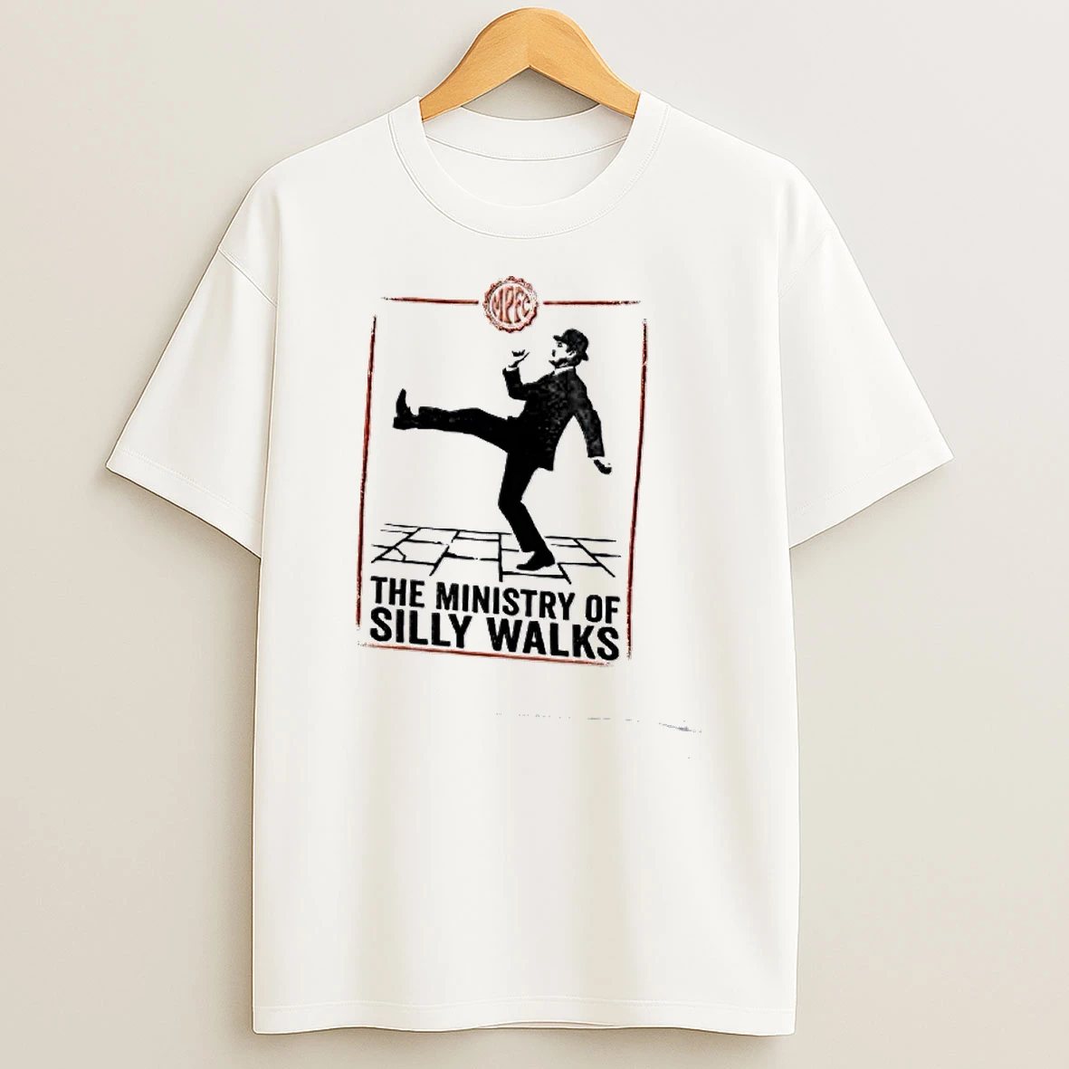 Officials John Cleese The Ministry Of Silly Walks Monty Python Silhouette High Kick Bowler Hat Pavement T Shirt Sweatshirt