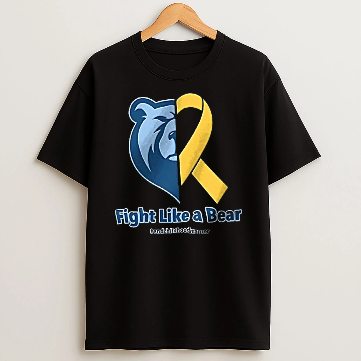 Officials Memphis Grizzlies Fight Like A Bear Endchildhoodcancer T Shirt Sweatshirt