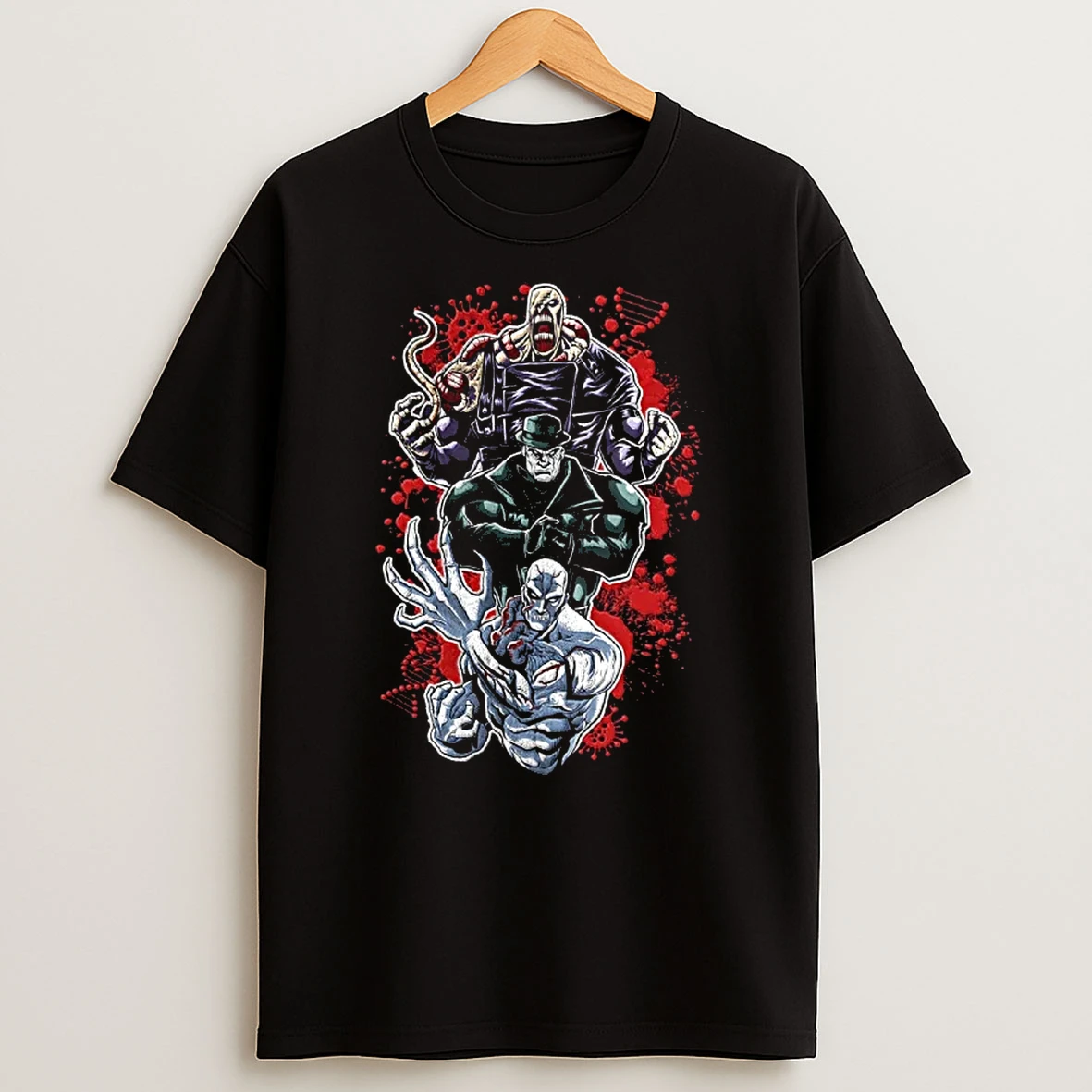 Officials Nemesis Mr X And Tyrant Resident Evil Biohazard Horror Gaming Character T Shirt Sweatshirt