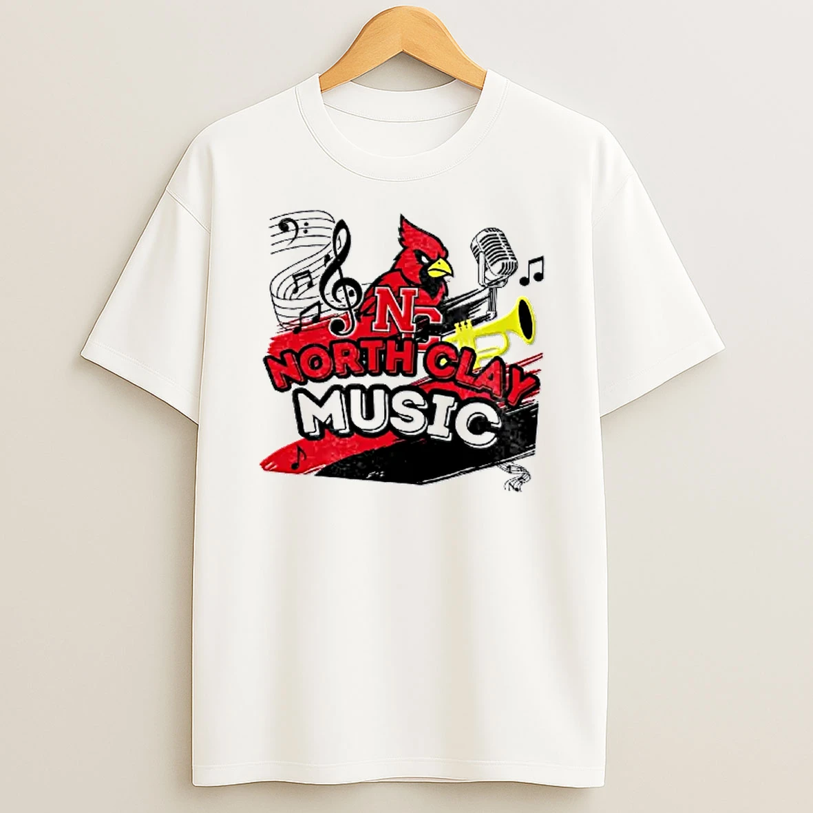 Officials North Clay Cardinals Music Mascot Logo North Clay Music T Shirt Sweatshirt