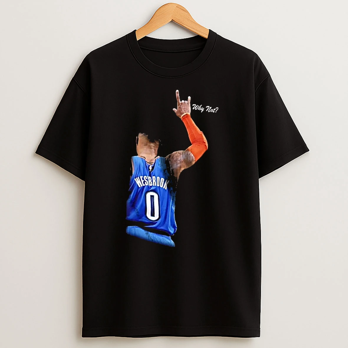 Officials Oklahoma City Thunder Russell Westbrook Celebrating Why Not Men T Shirt Sweatshirt