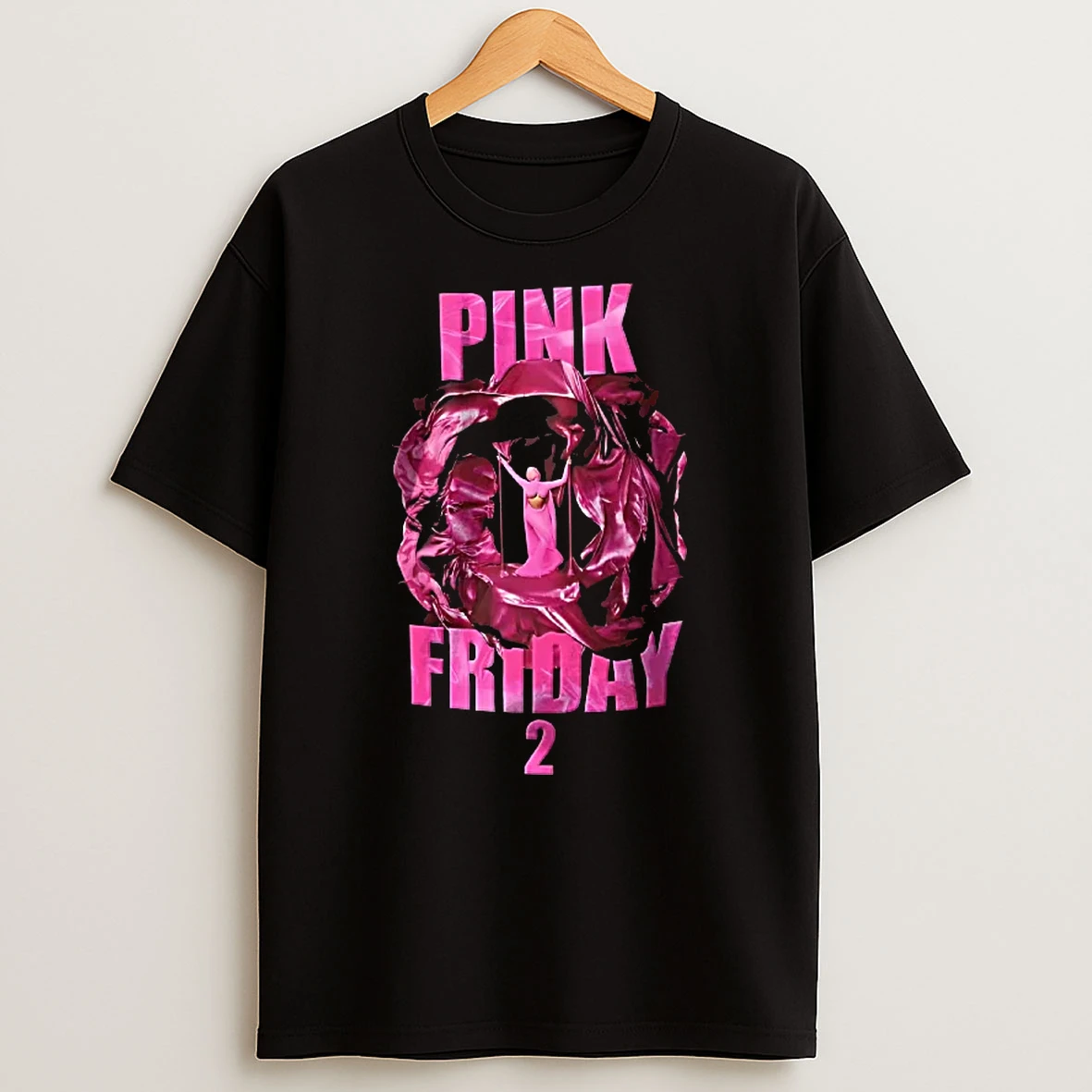 Officials Pink Friday 2 Nicki Minaj Woman Magenta Flowing Silk Fabric Youth T Shirt Sweatshirt