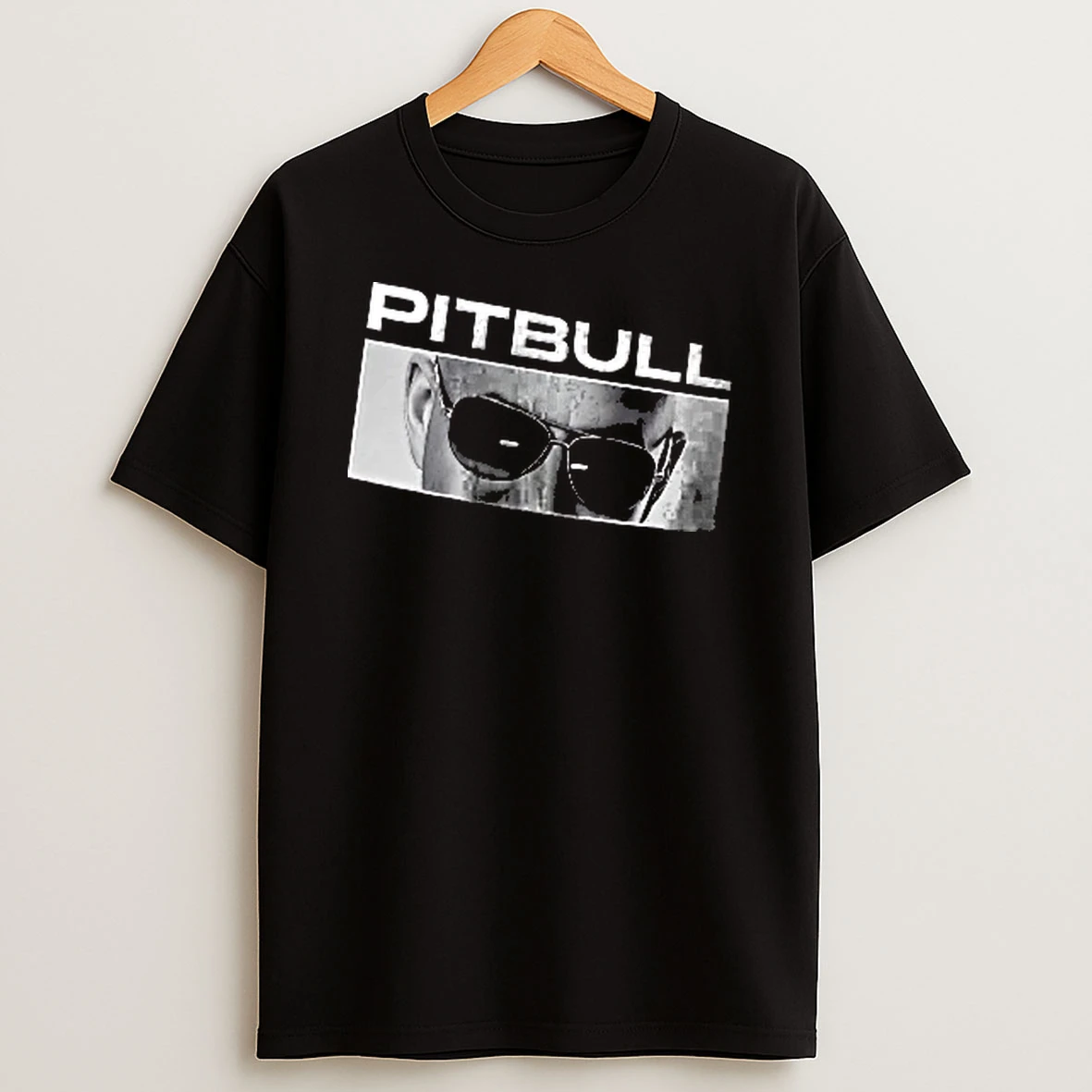 Officials Pitbull Monochrome Close Up Face Aviator Sunglasses Framed Portrait Men T Shirt Sweatshirt