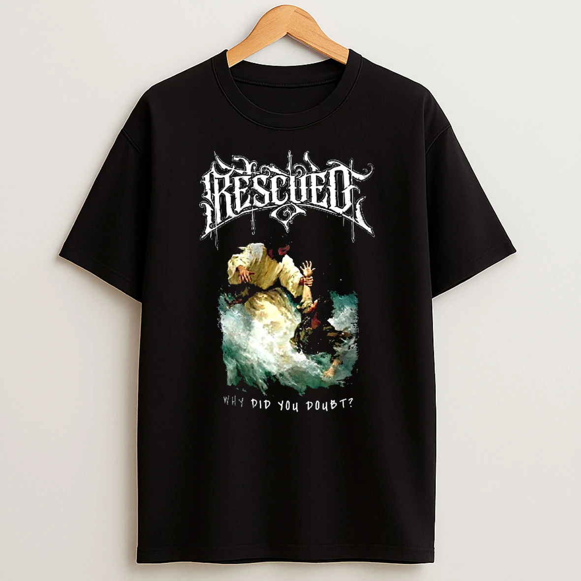Officials Rescued Jesus Saving Man From Water Why Did You Doubt Youth T Shirt Sweatshirt