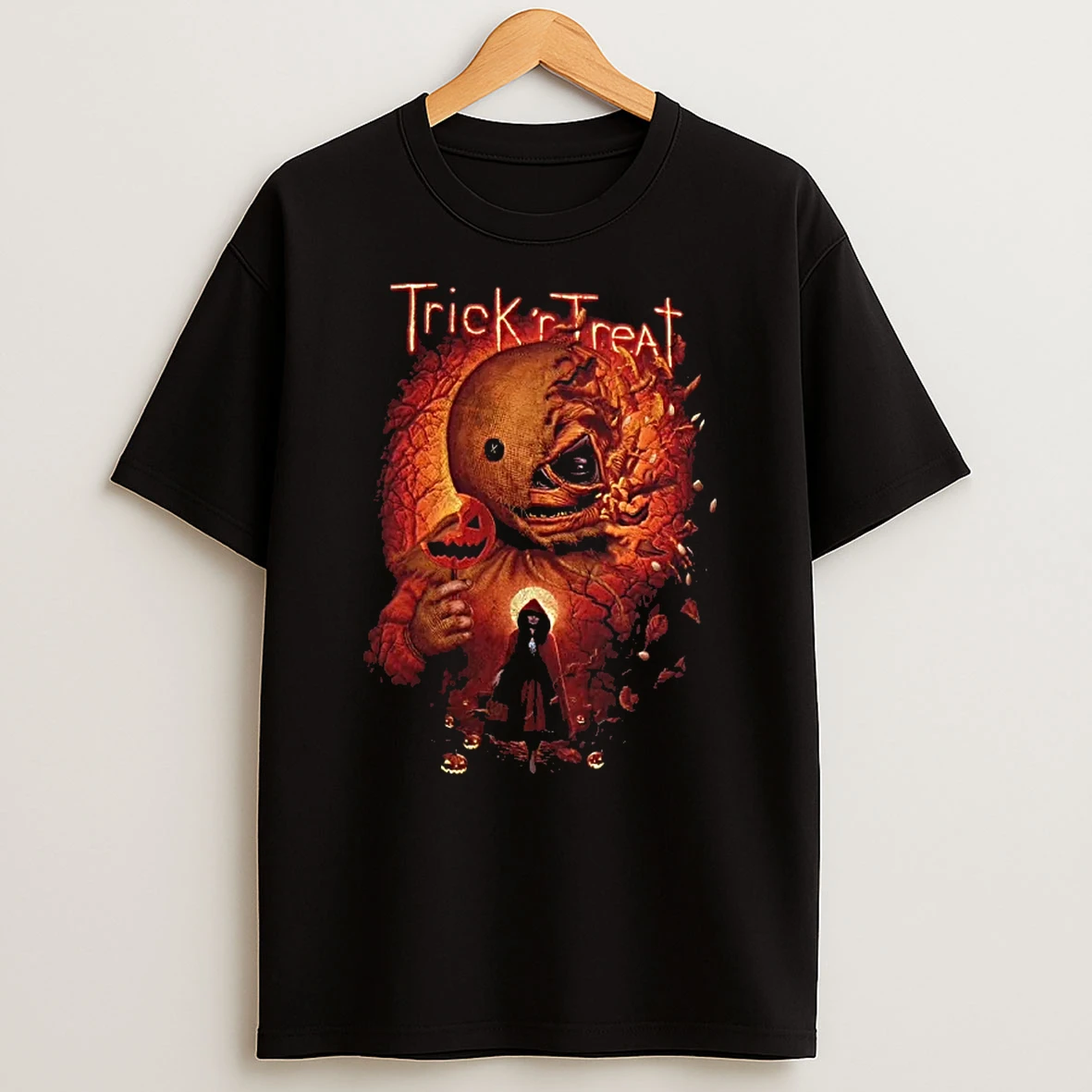 Officials Sam Halloween Trick And Treat Burlap Sack Monster Holding Candy T Shirt Sweatshirt