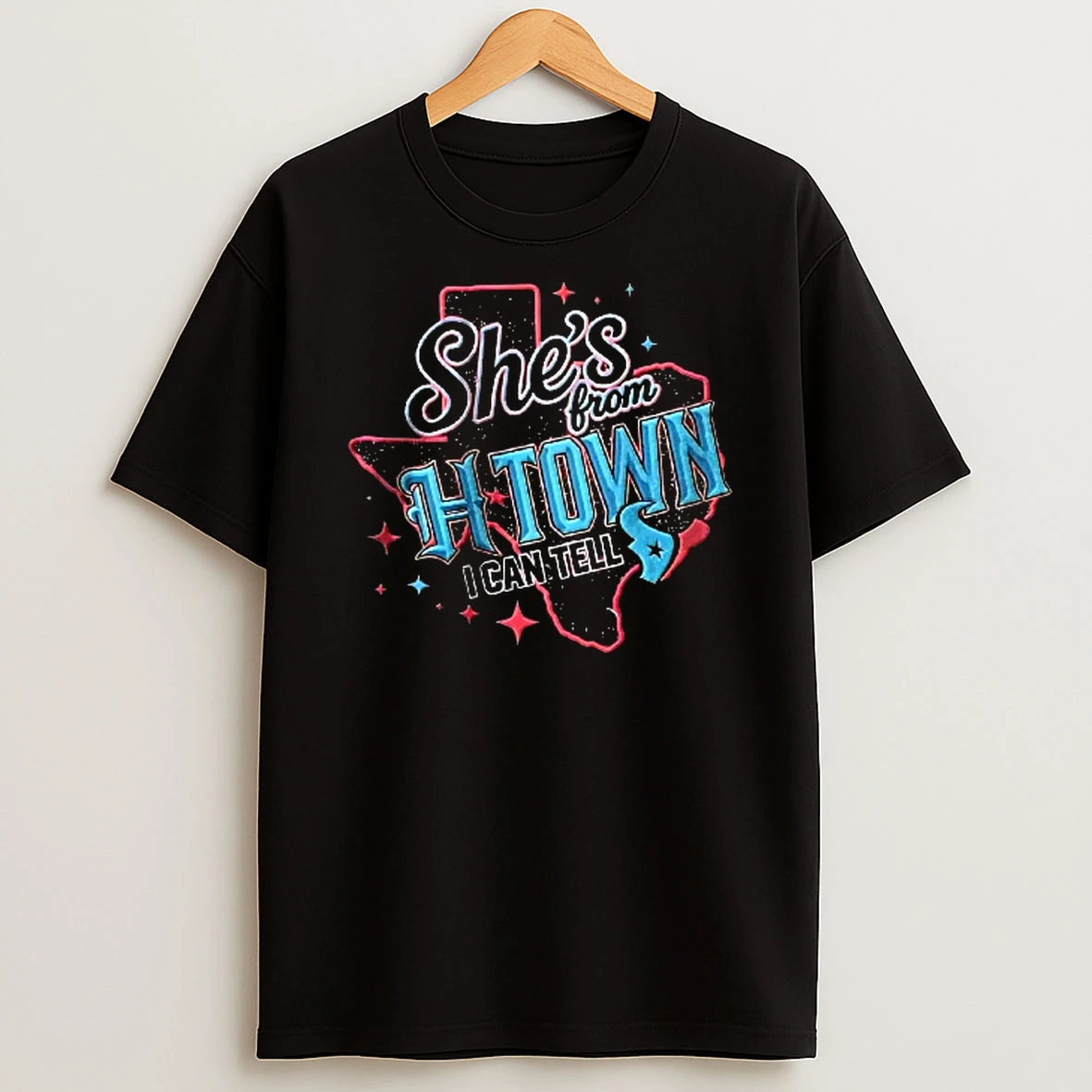 Officials She Is From H Town I Can Tell State Texas Stars Youth T Shirt Sweatshirt