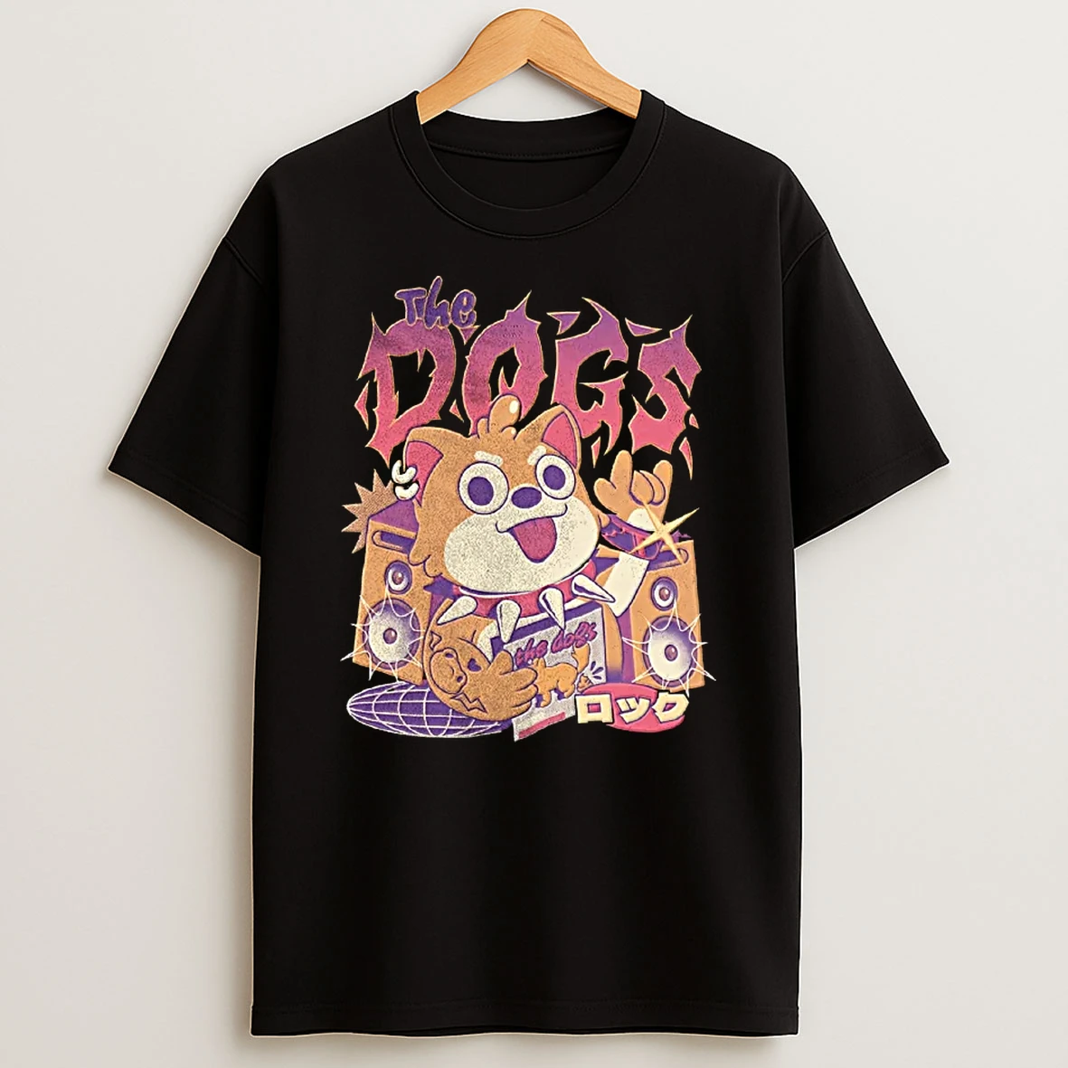 Officials The Dogs Rock Shiba Inu Puppy Punk Rock Music Band T Shirt Sweatshirt