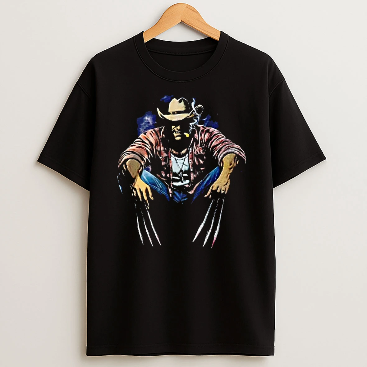 Officials Wolverine Sitting And Smoking Cigar With Claws Youth T Shirt Sweatshirt